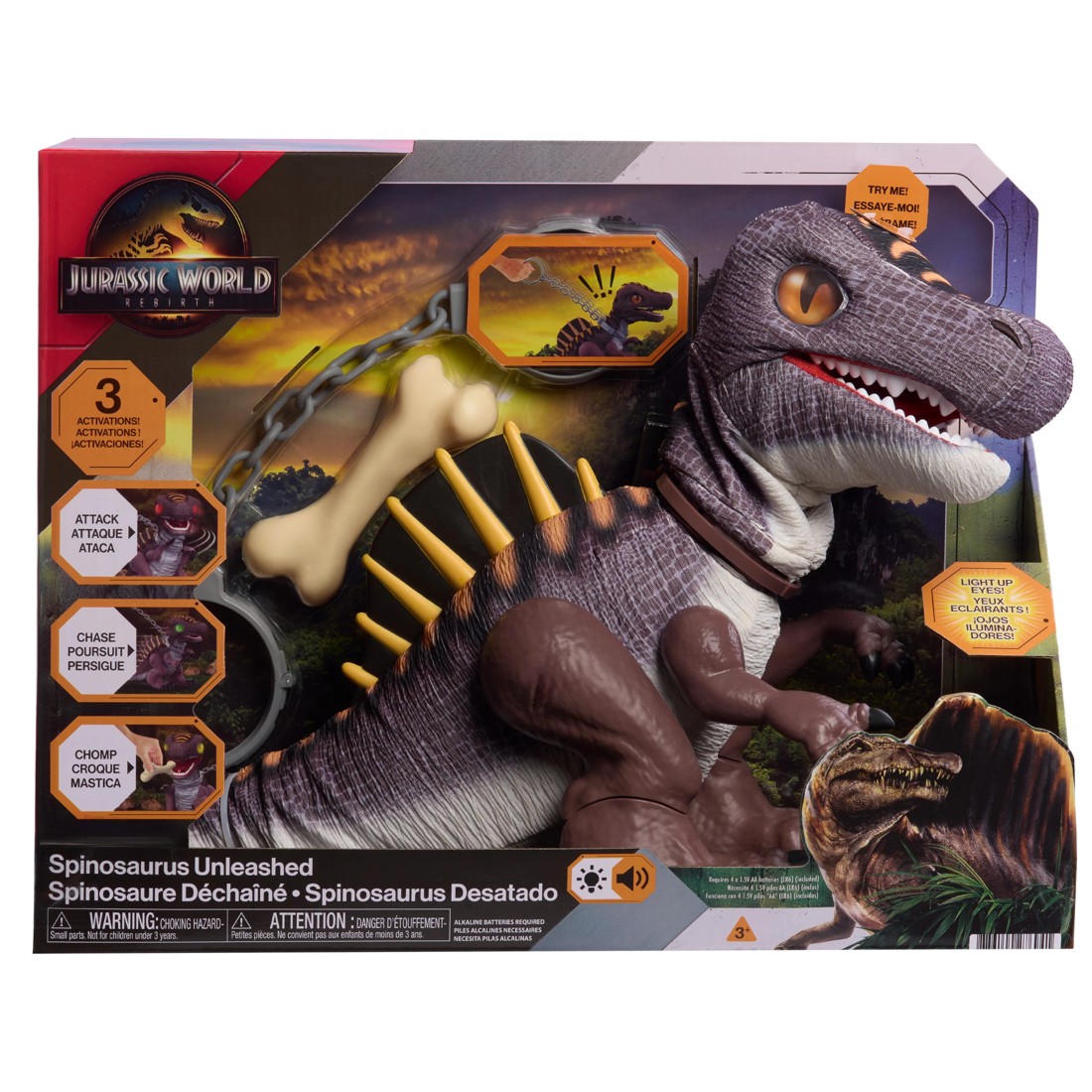 1 Jurassic World Spinosaurus Unleashed Interactive Dinosaur Toy, 1 of 7