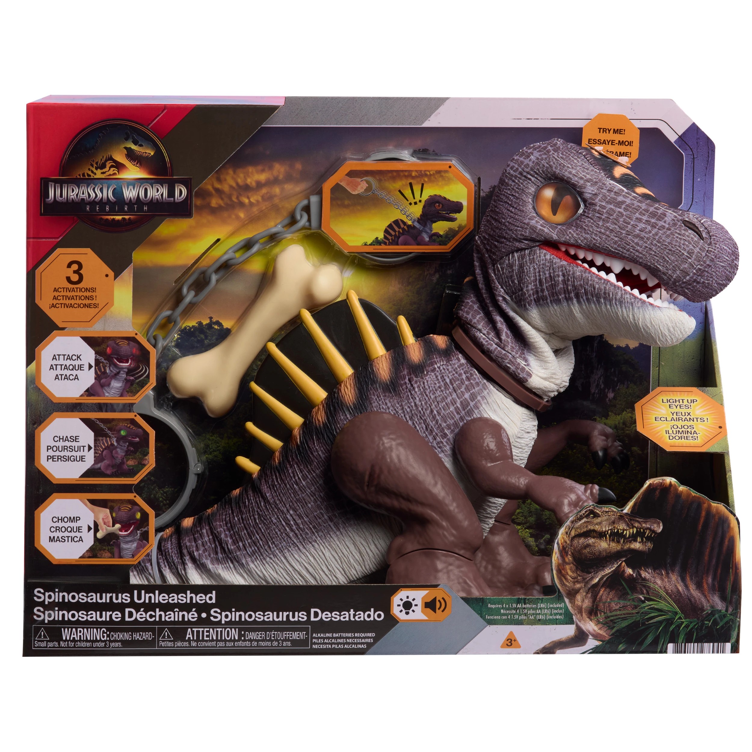 1 Jurassic World Spinosaurus Unleashed Interactive Dinosaur Toy, 1 of 7