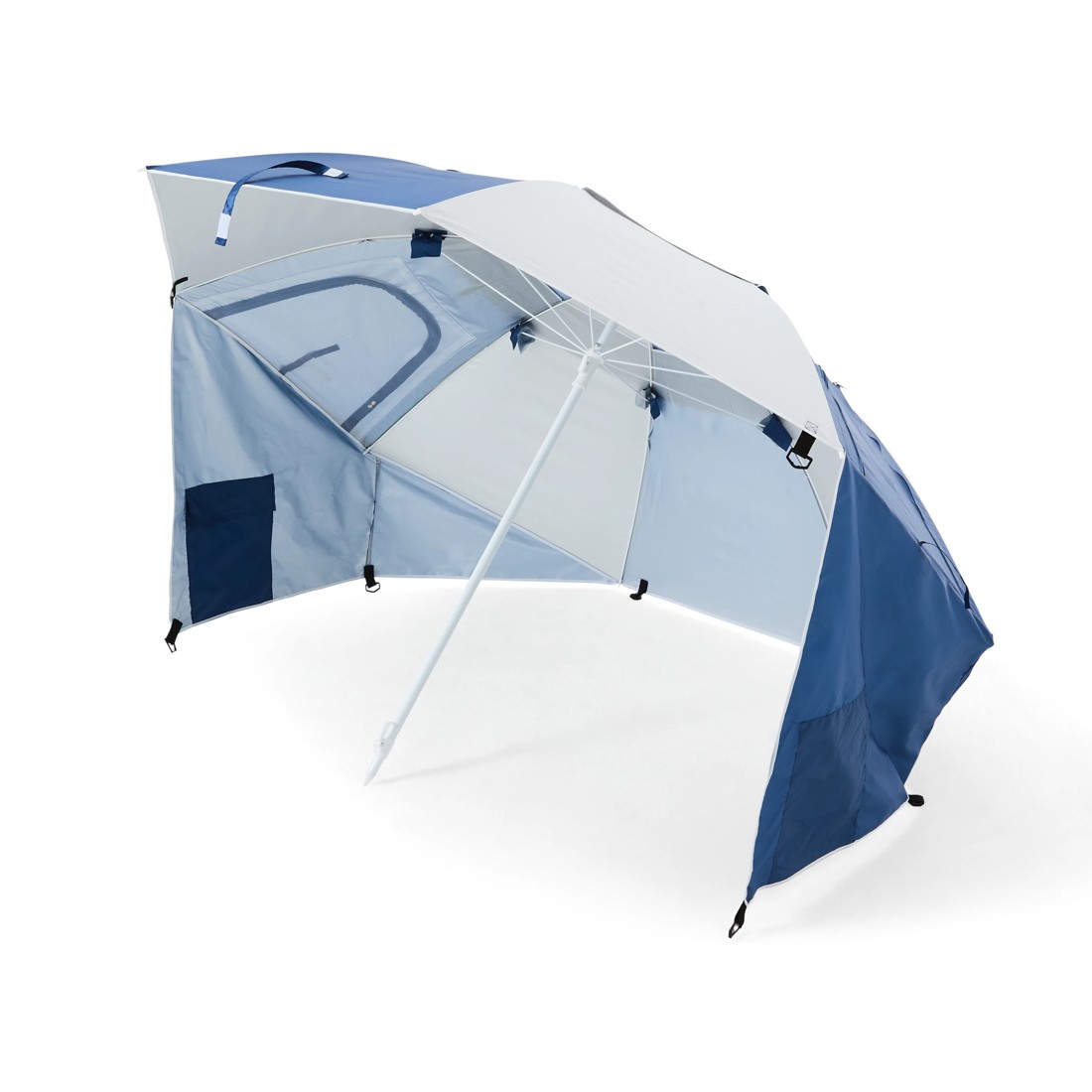 1 Sunshade Umbrella - Blue Stripe, 1 of 10