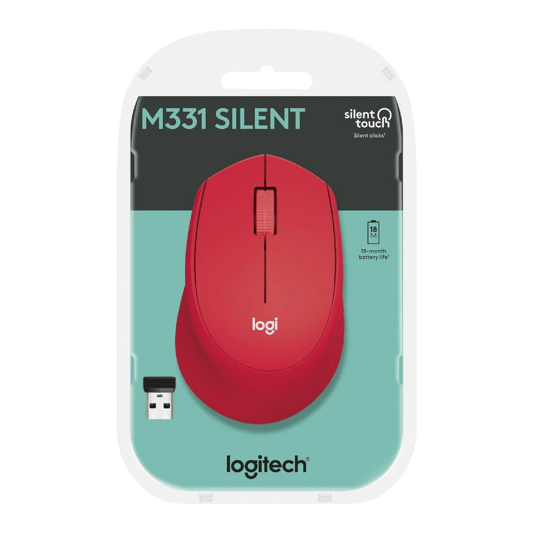7 Logitech M331 Silent Wireless Mouse Red, 7 of 7