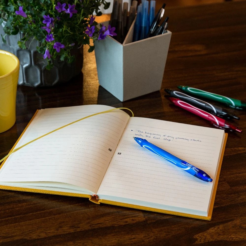 6 BIC Gelocity Quick Dry Retractable Gel Pen 0.7mm Blue, 6 of 8