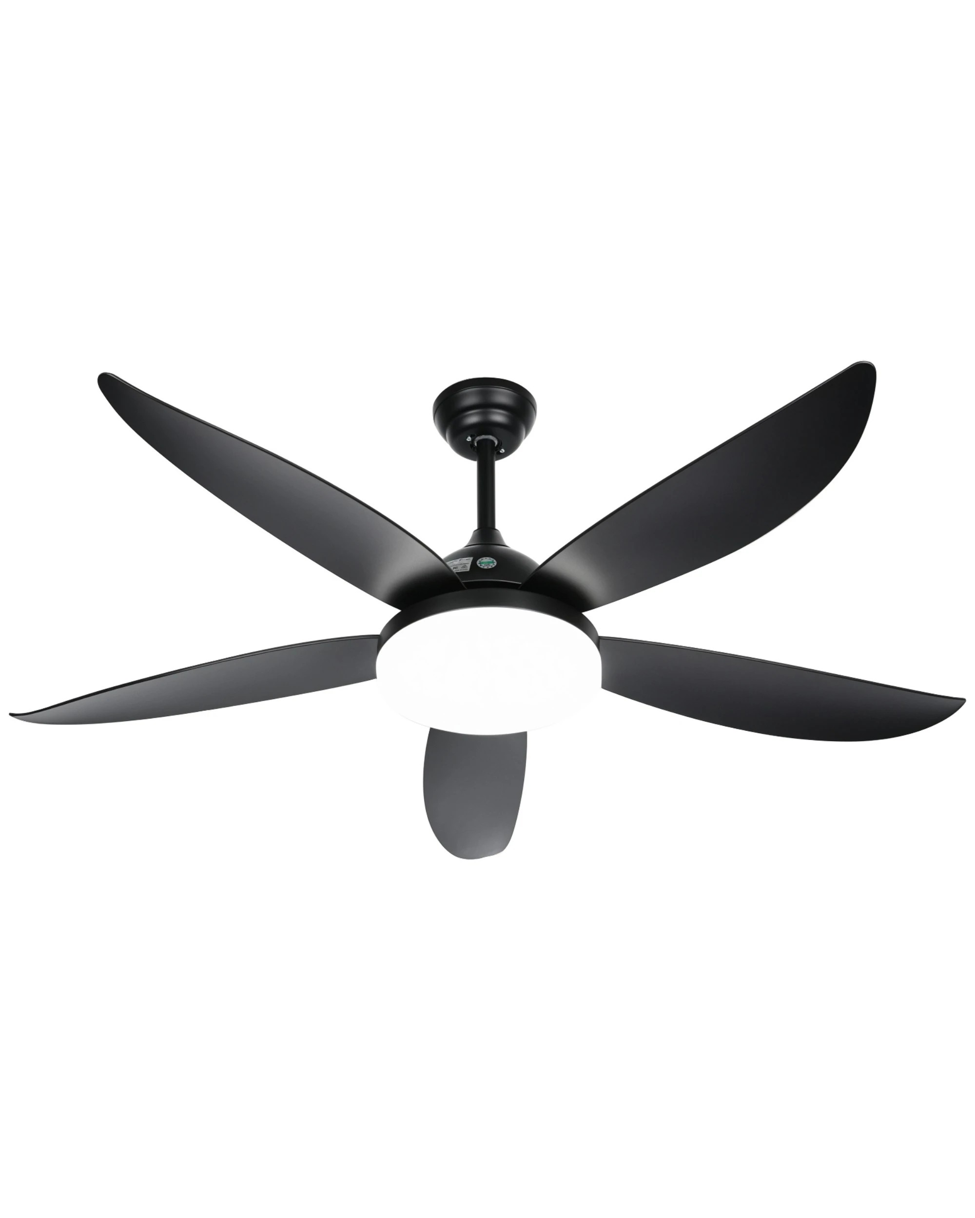 1 Advwin Ceiling Fans with 3-Color Light & 6 Speed, with 5 Quiet DC Reversible Blades Black, 1 of 8