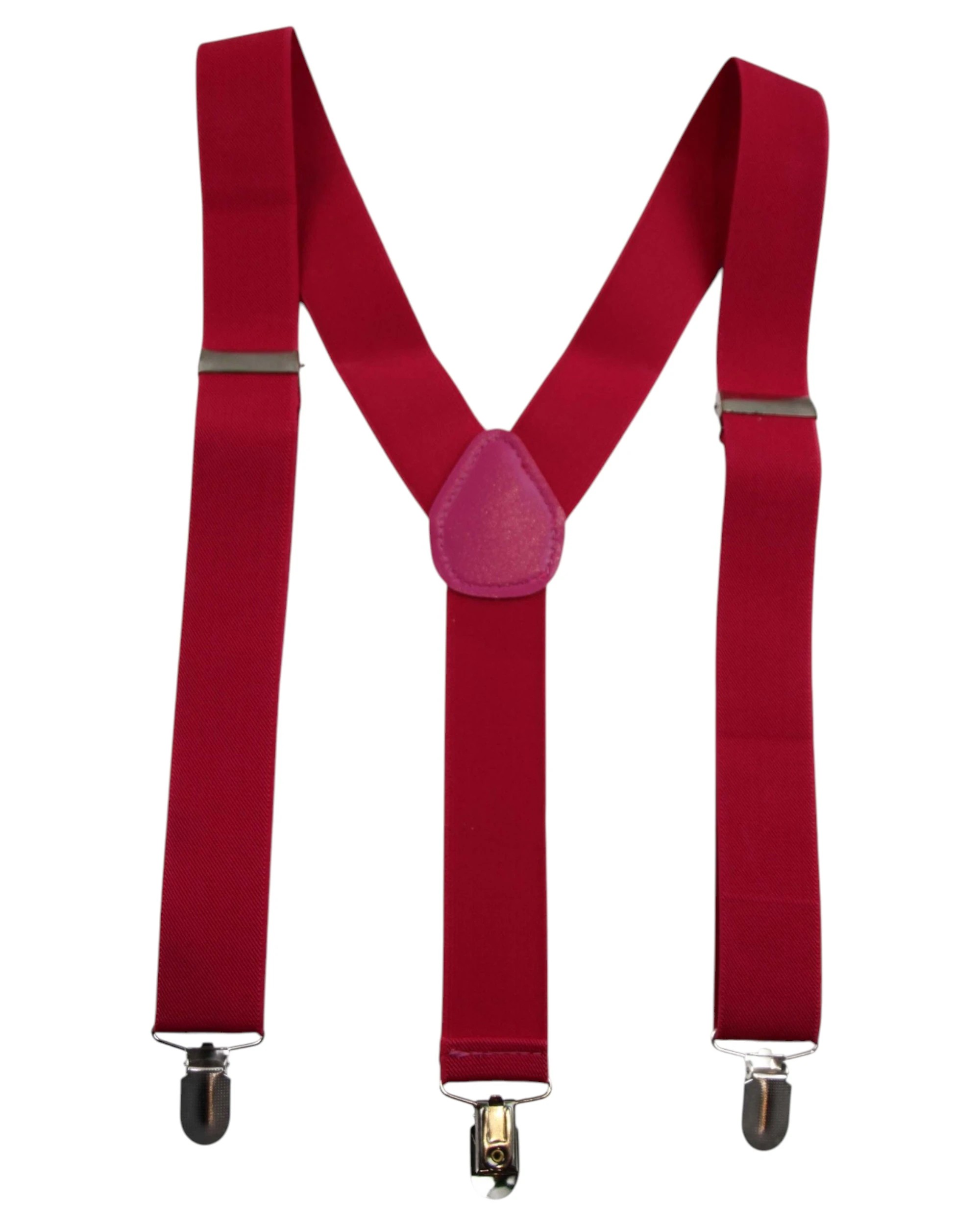 1 Zasel Mens Adjustable Wide Heavy Duty 100cm Suspenders - Pink, 1 of 4
