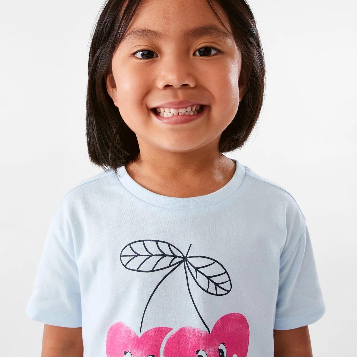 3 Short Sleeve Print T-shirt Blu Cherry, 3 of 8