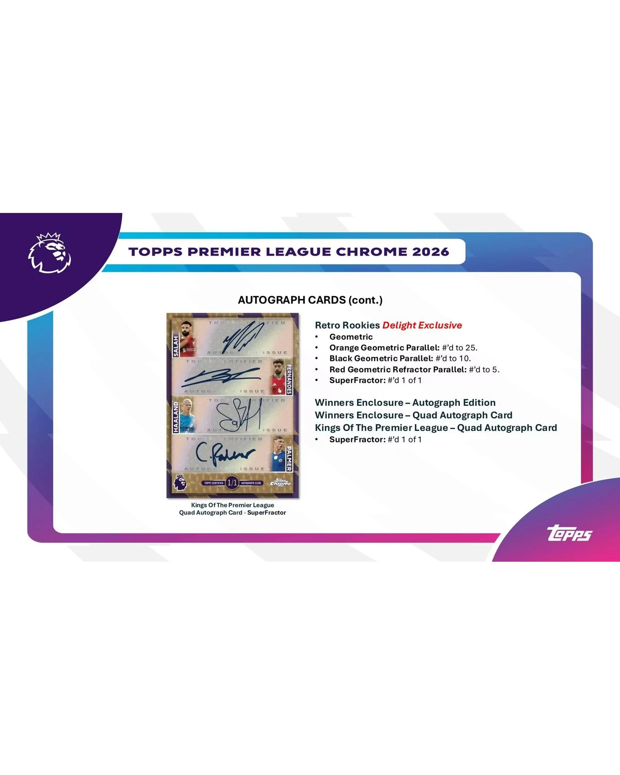 9 Topps 2026 Chrome Premier League Soccer Hobby Box, 9 of 10