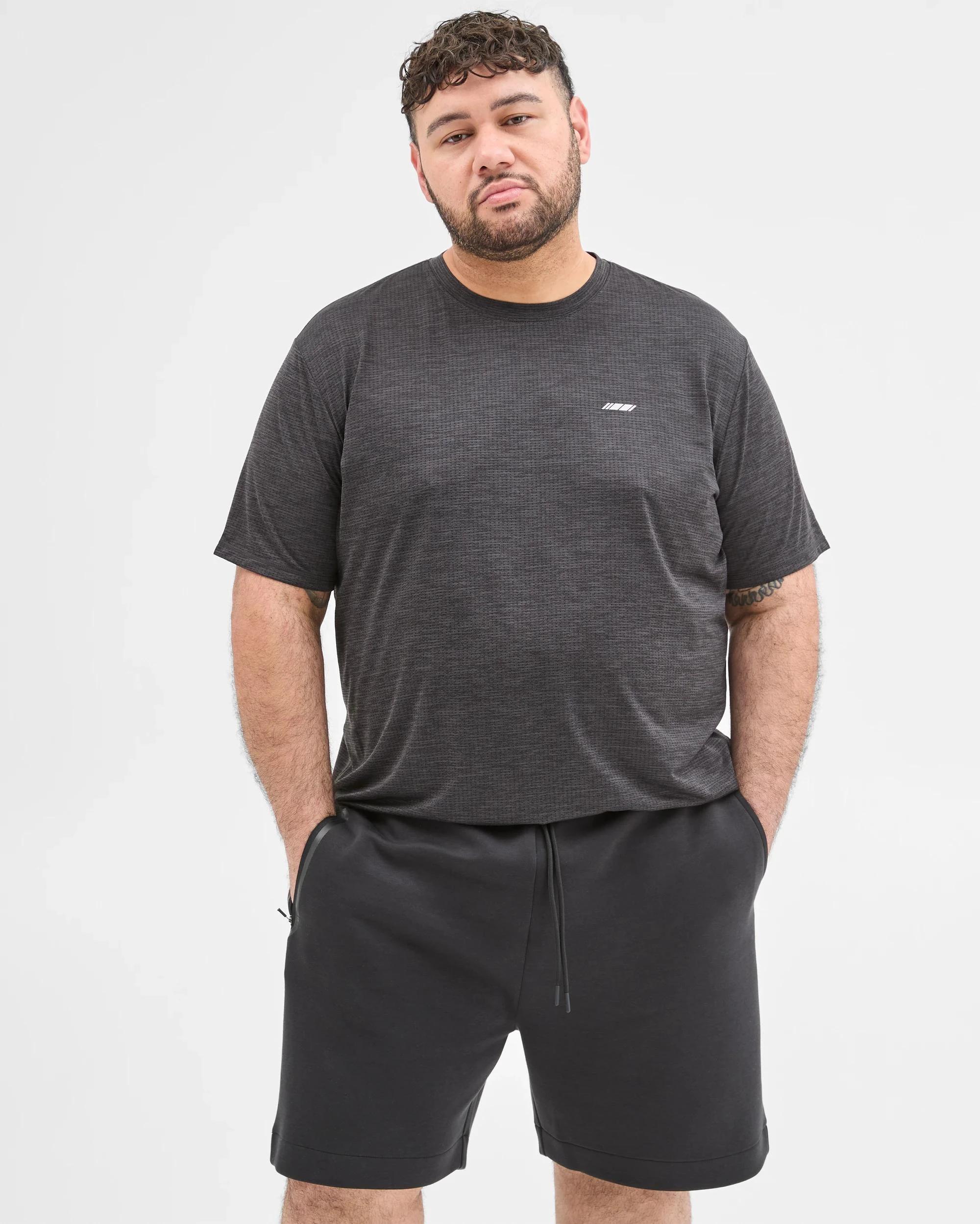 1 Target Plus Size Australian Cotton Blend Tech Fleece Shorts BLACK, 1 of 6