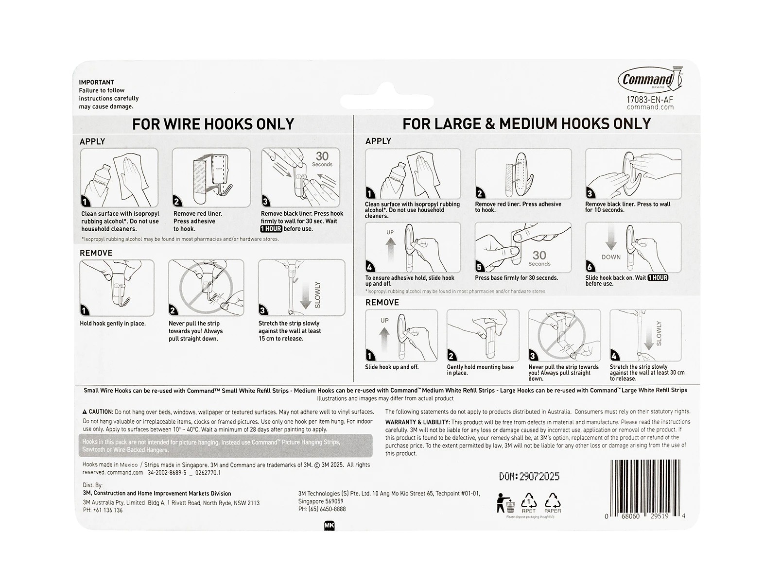2 3M Command Coloured Hooks Mixed Pack - Arctic Freeze, 2 of 2