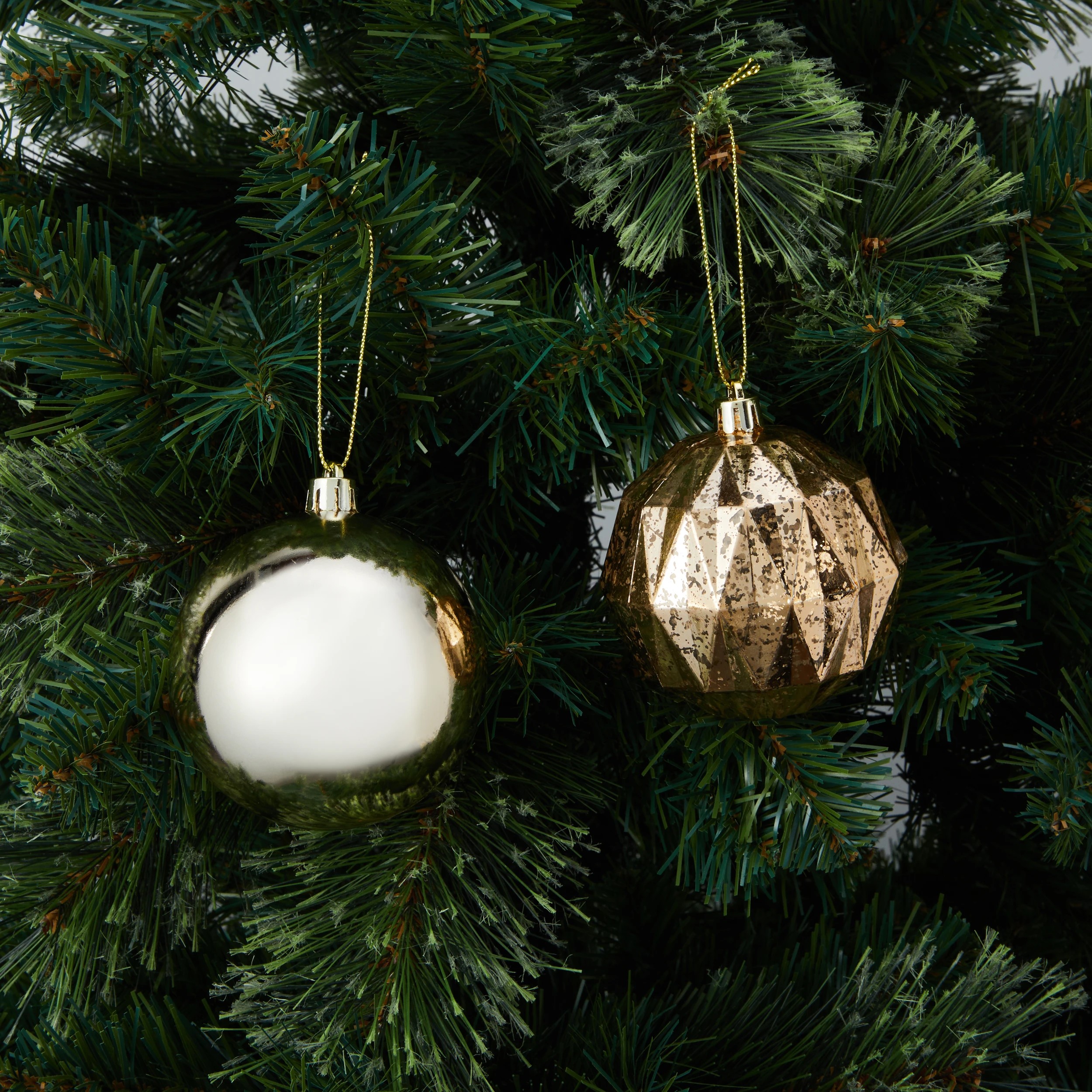 5 8 Pack 8cm Gold Baubles, 5 of 6