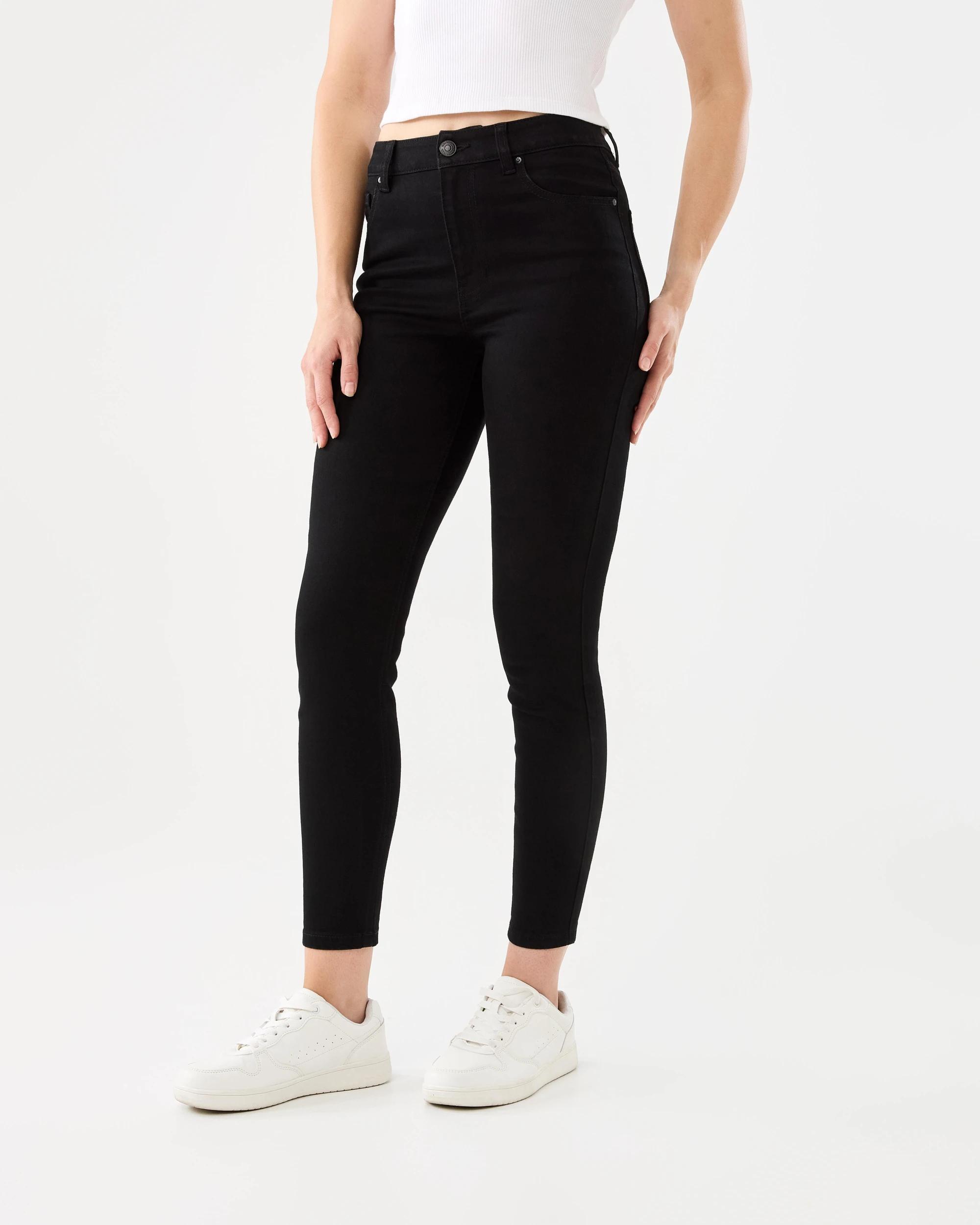 2 High Rise Skinny Jeans Black Wash, 2 of 7