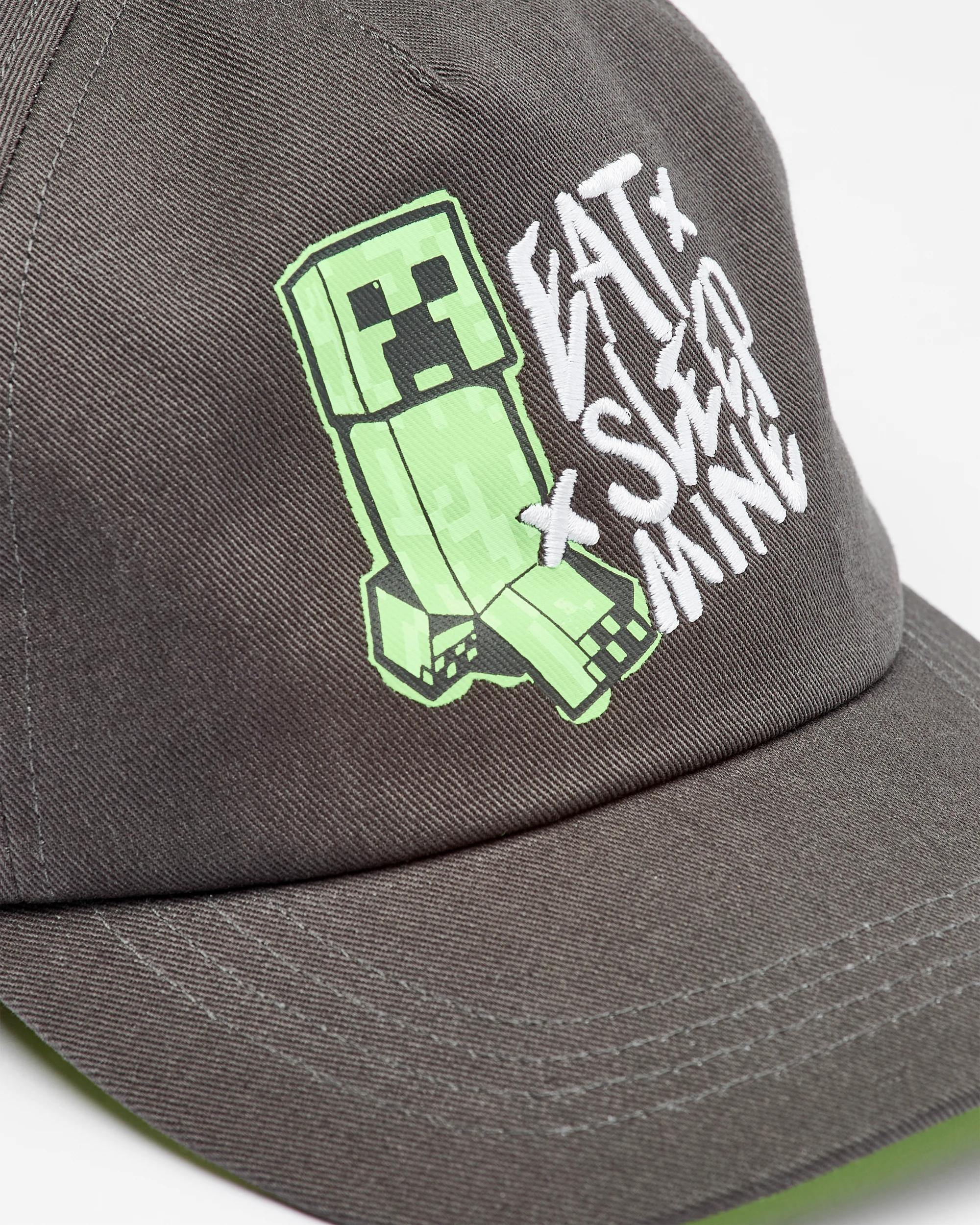 2 Kids Licensed Minecraft Graffiti Cap BLACK, 2 of 4