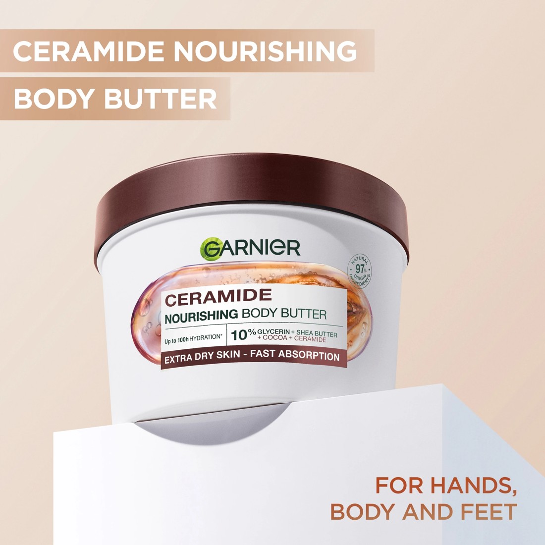 2 Garnier Body Superfood 48H Repairing Butter Cream 380ml - Cocoa and Ceramide, 2 of 8