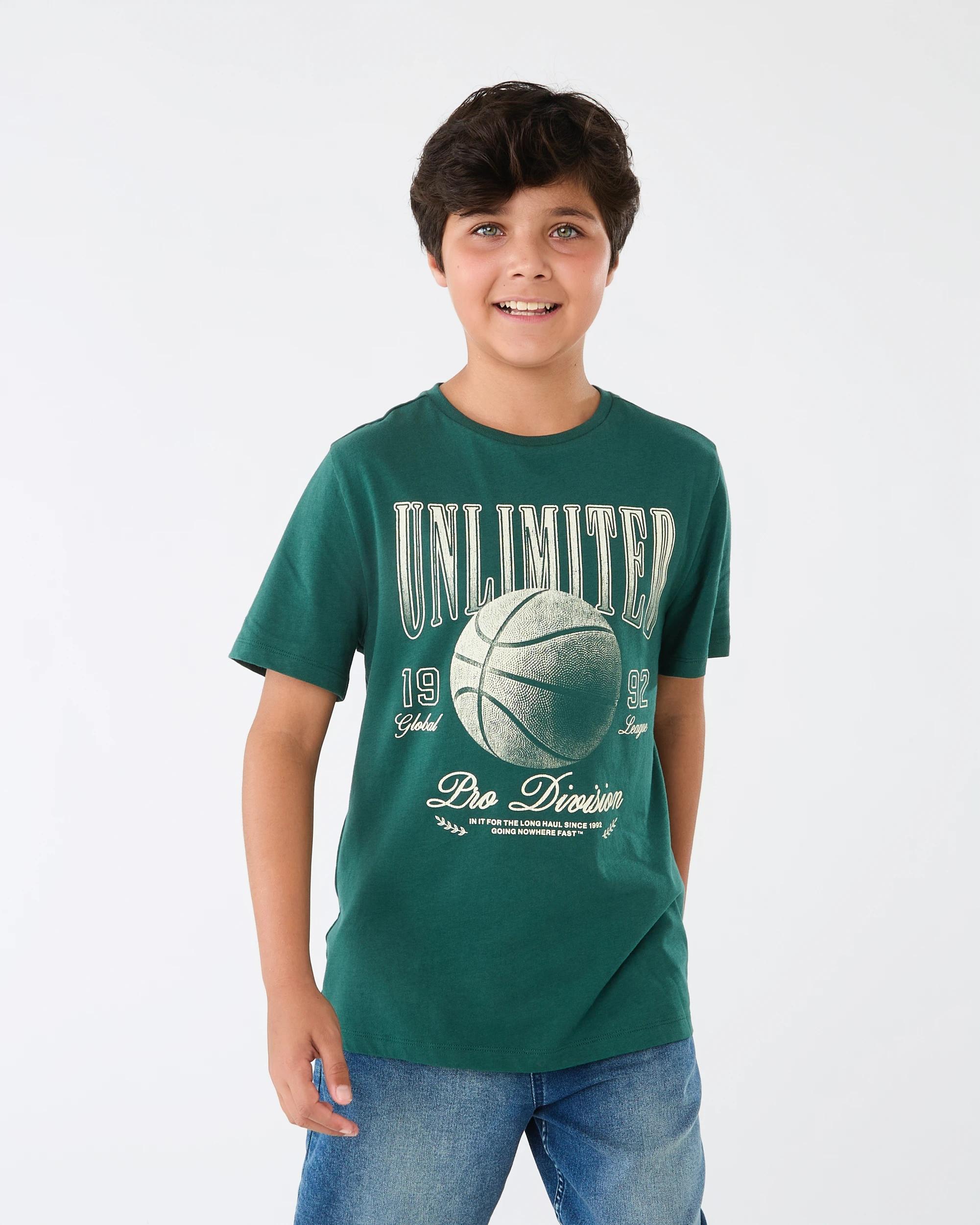 2 Short Sleeve Print T-shirt Grn Varsit, 2 of 7