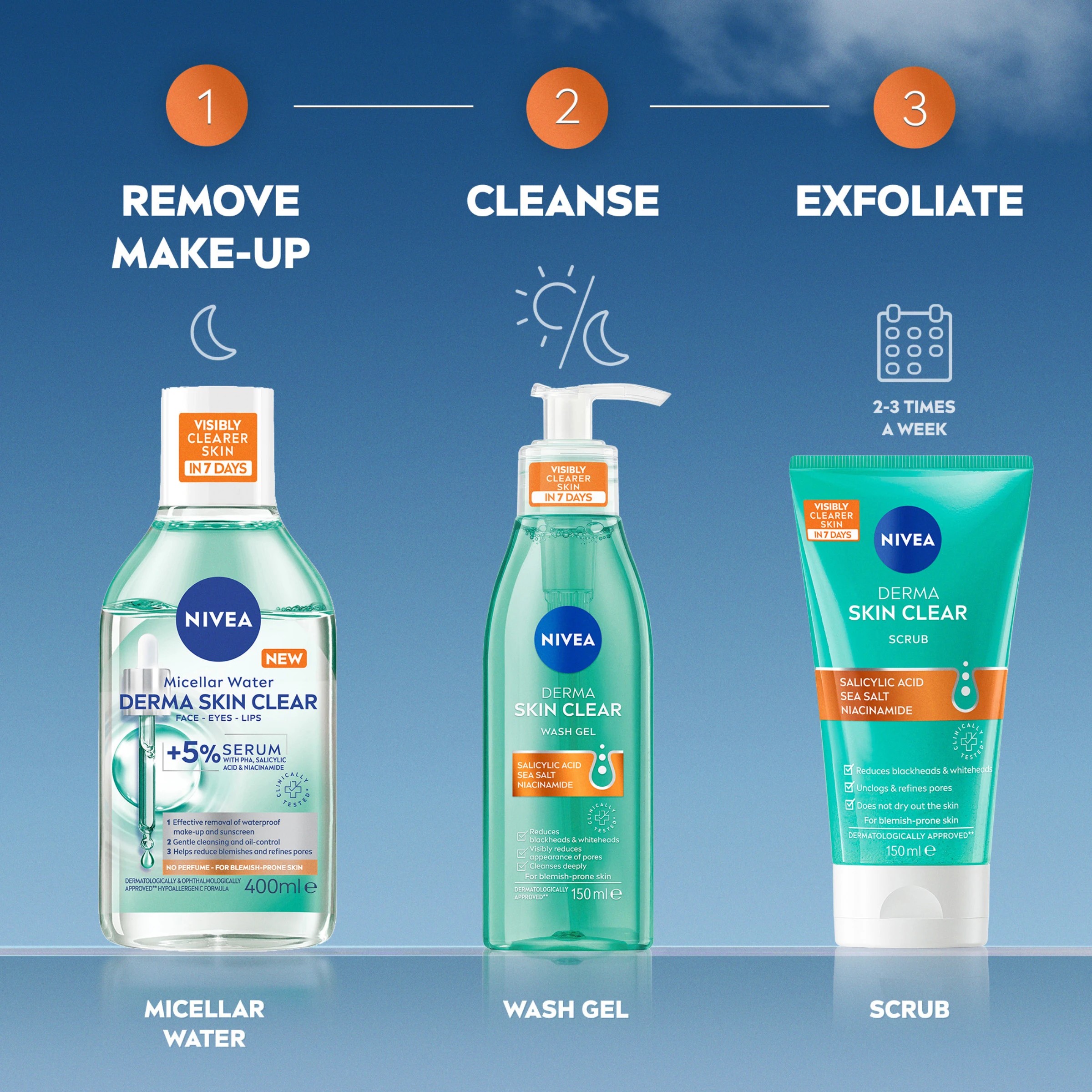 8 Nivea Derma Skin Clear Wash Gel 150ml - Salicylic Acid, Sea Salt and Niacinamide, 8 of 8