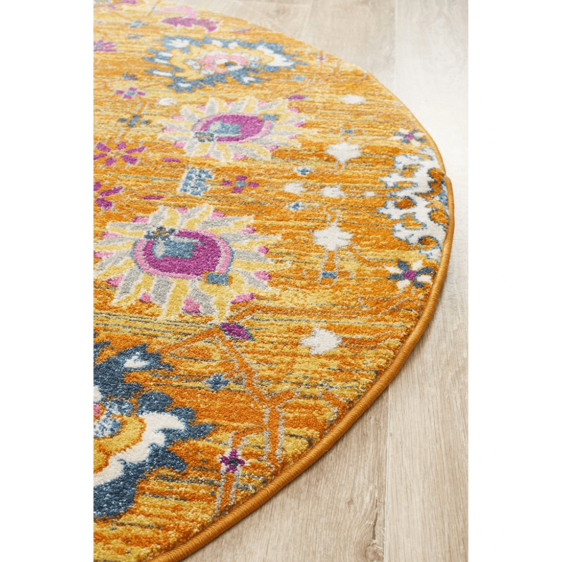 4 Rug Culture Babylon 210cm Round Rug — Rust Polypropylene, Power-Loomed (Made in Turkey) - Red, 4 of 7