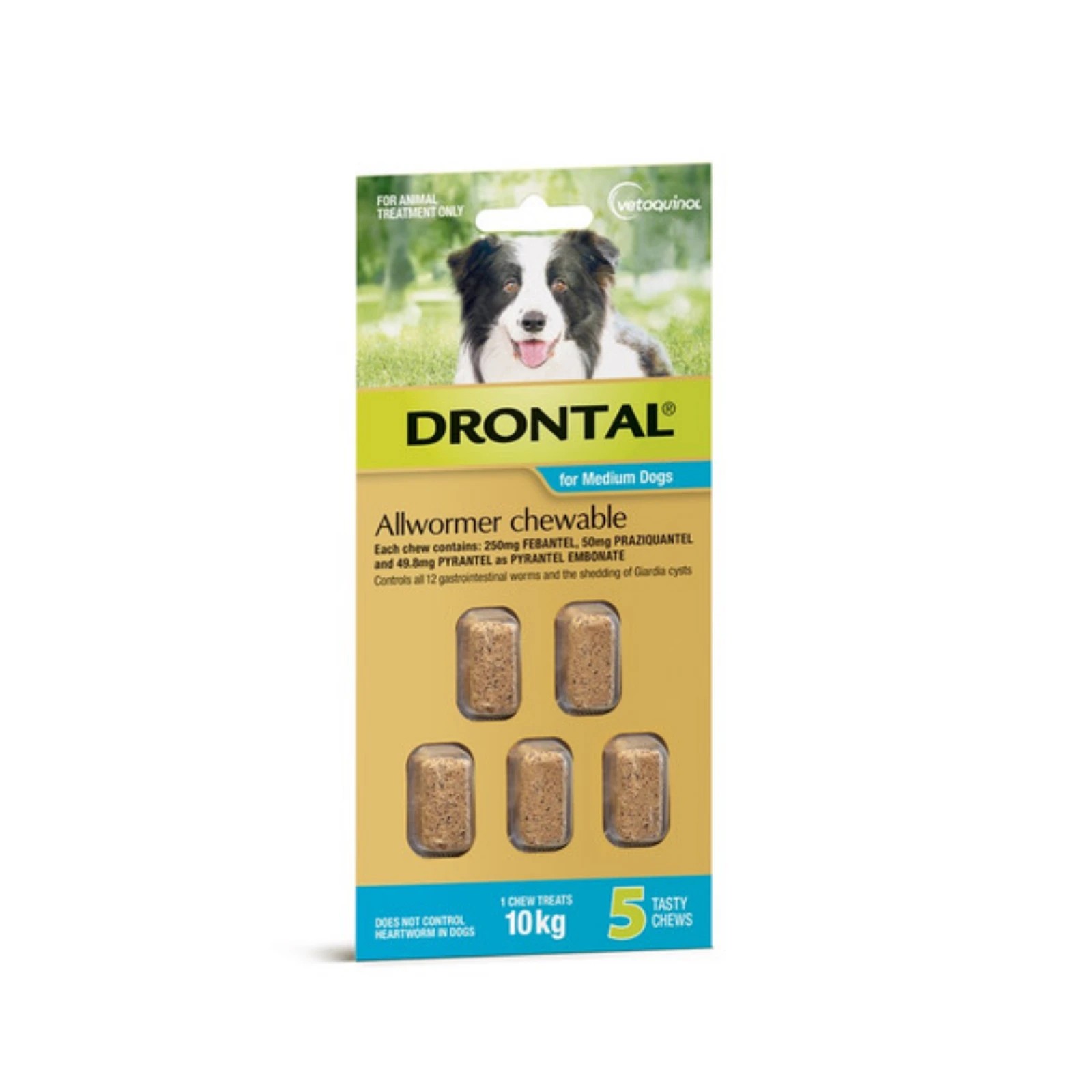 1 Drontal Allwormer Chew 10kg For Dogs - 5 Pack, 1 of 2