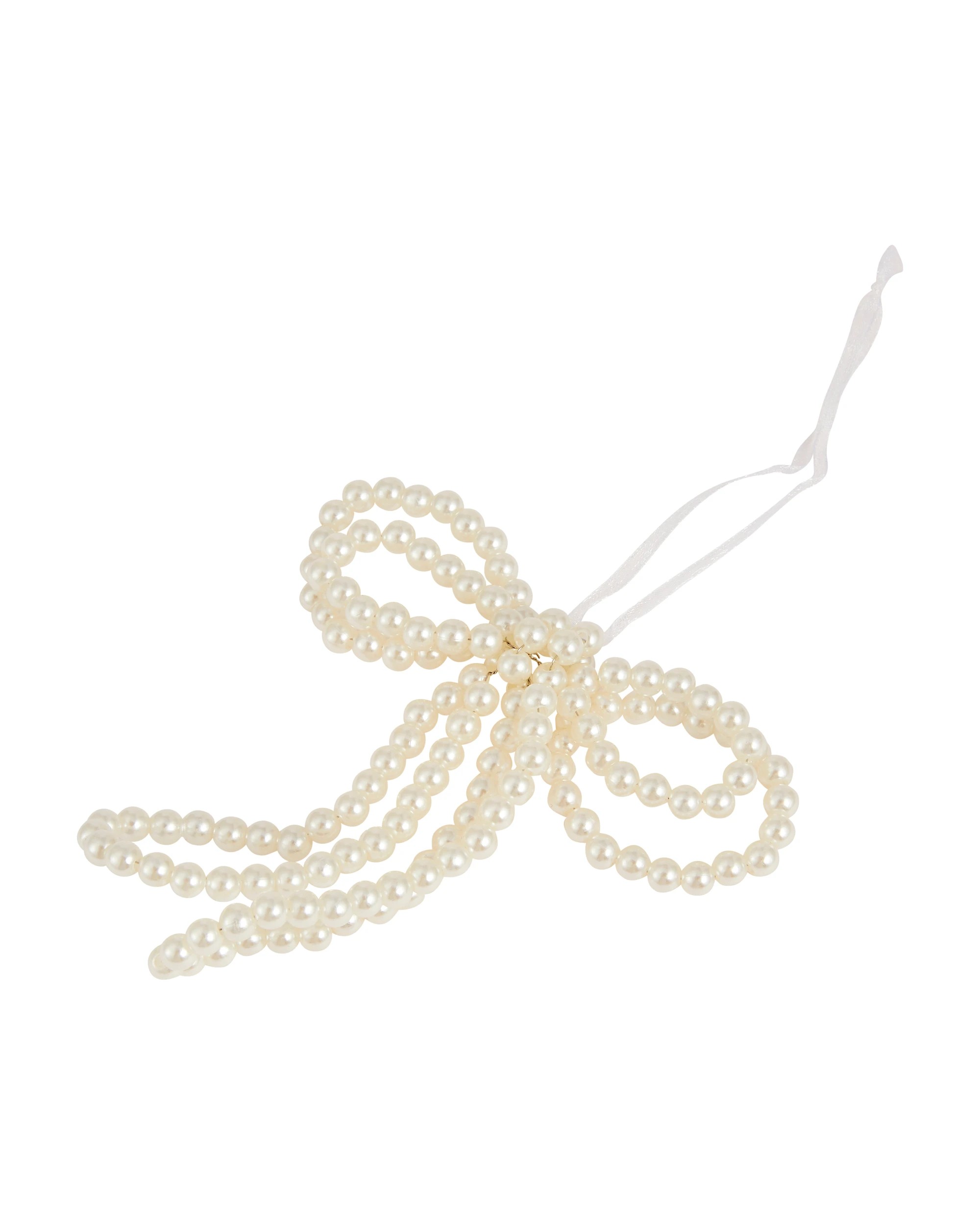 3 3 Pack Faux Pearl Look Bow Decorations, 3 of 6