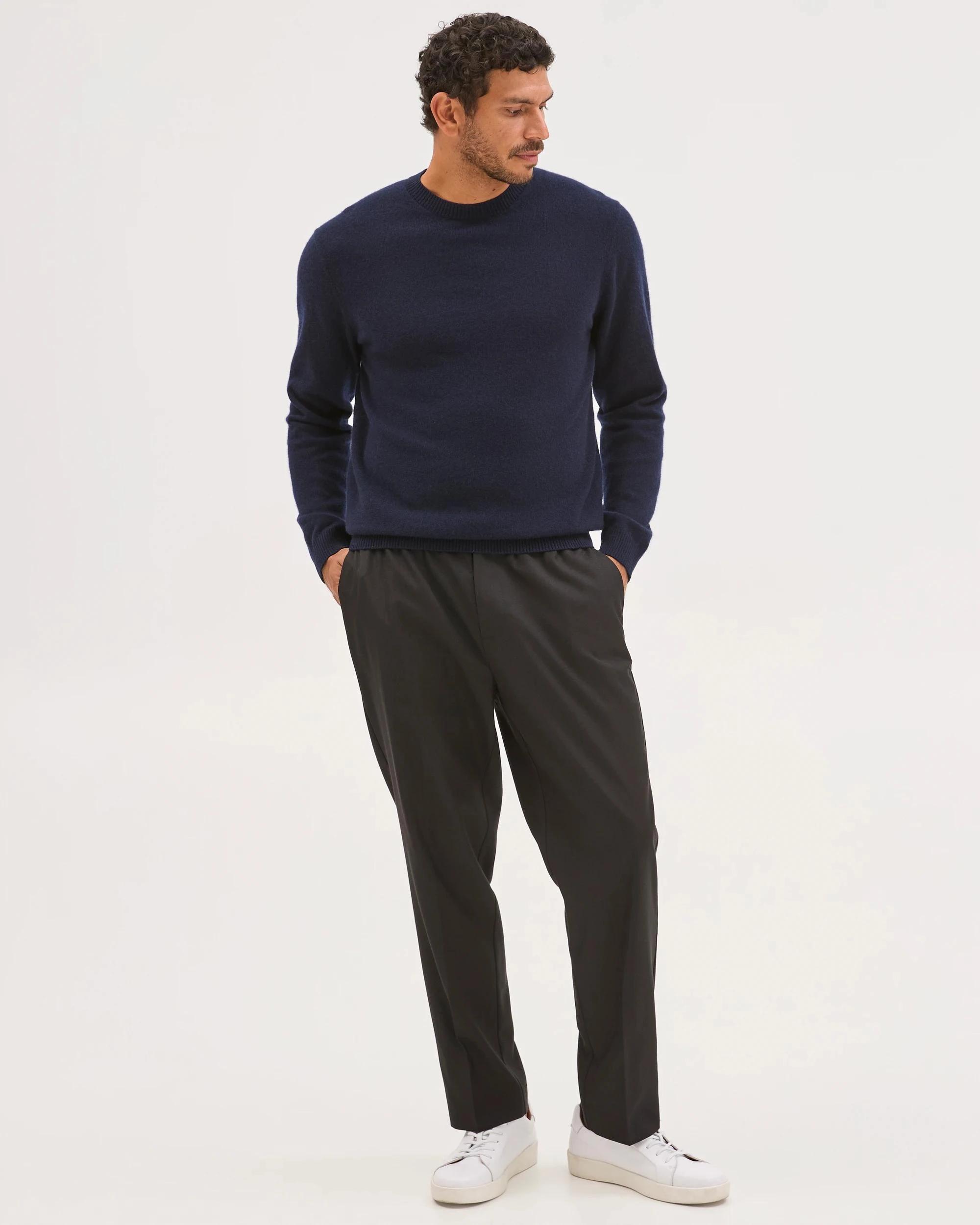 2 Preview Cashmere Crew Neck Knit Jumper DARK NAVY, 2 of 6