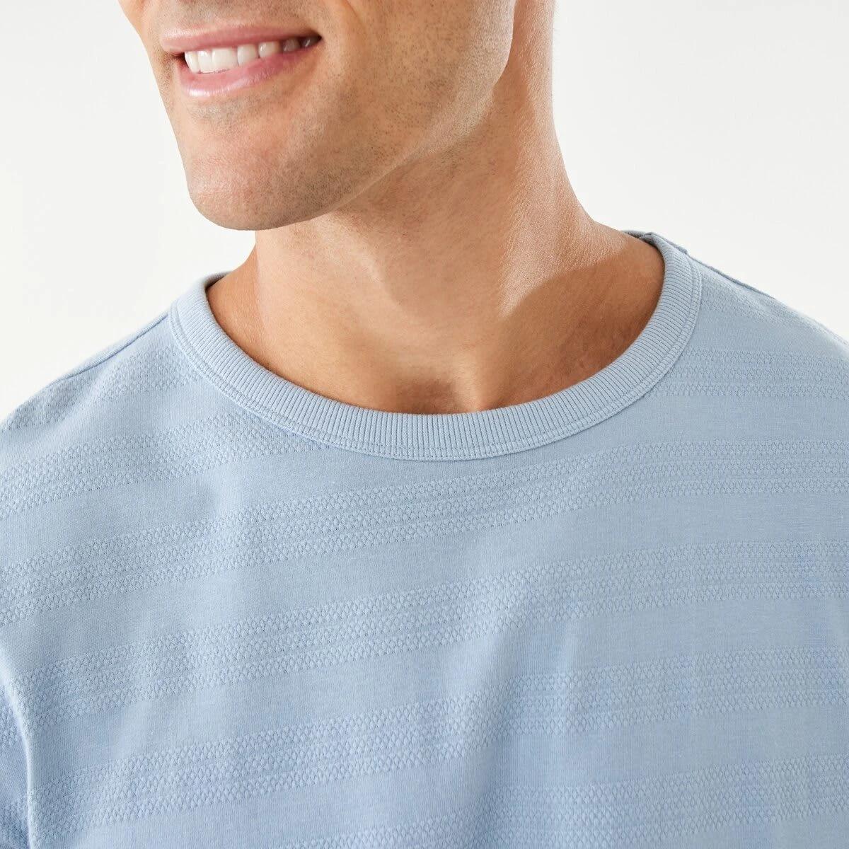 6 Oversized Textured T-shirt Blu Ash, 6 of 6