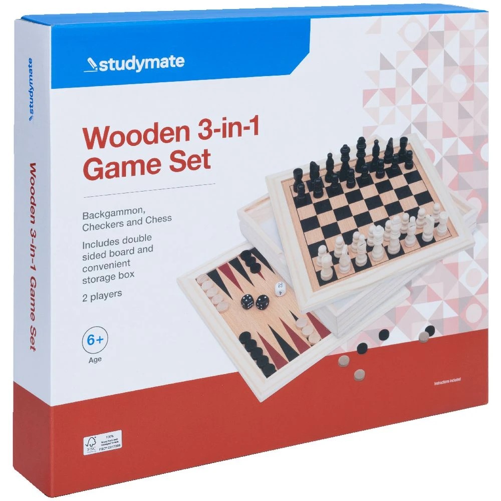 7 Studymate Wooden 3-in-1 Game Set, 7 of 9