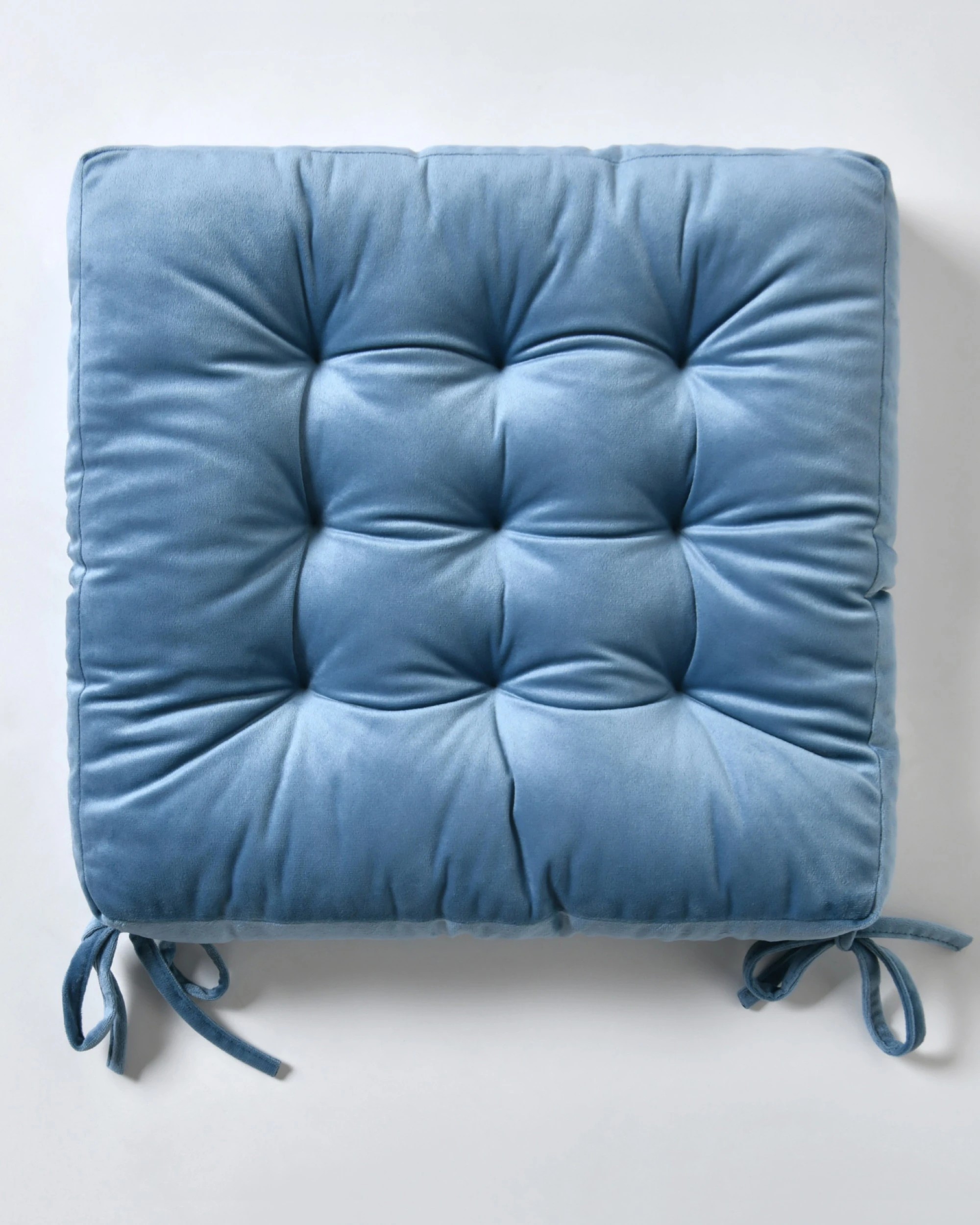 2 Cadence & Co. Vivienne Velvet Seat Cushion 4 Pack - Mineral Blue, 2 of 7