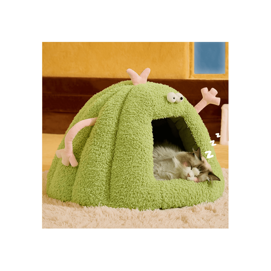 7 TODO Pet Nesting Bed Cushion 60cm x 45cm Soft Warm Dog Cat Sleeping Bed - Green, 7 of 7