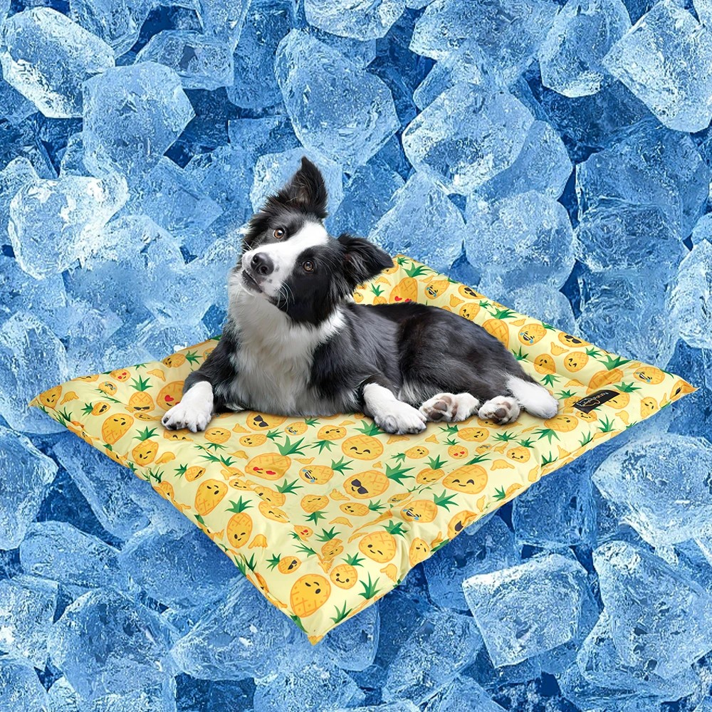 3 Petzly Pet Cooling Mat Dog Cat Bed Non-Toxic Gel Summer Pad 76x116CM - Yellow, 3 of 3
