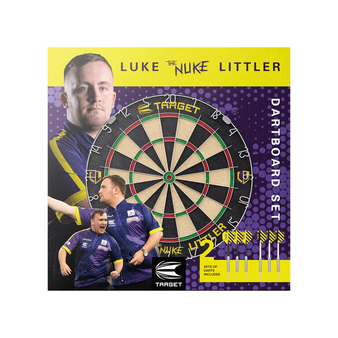 1 Target Darts Target Luke 'The Nuke' Littler Dart Board Set With Darts, 1 of 1