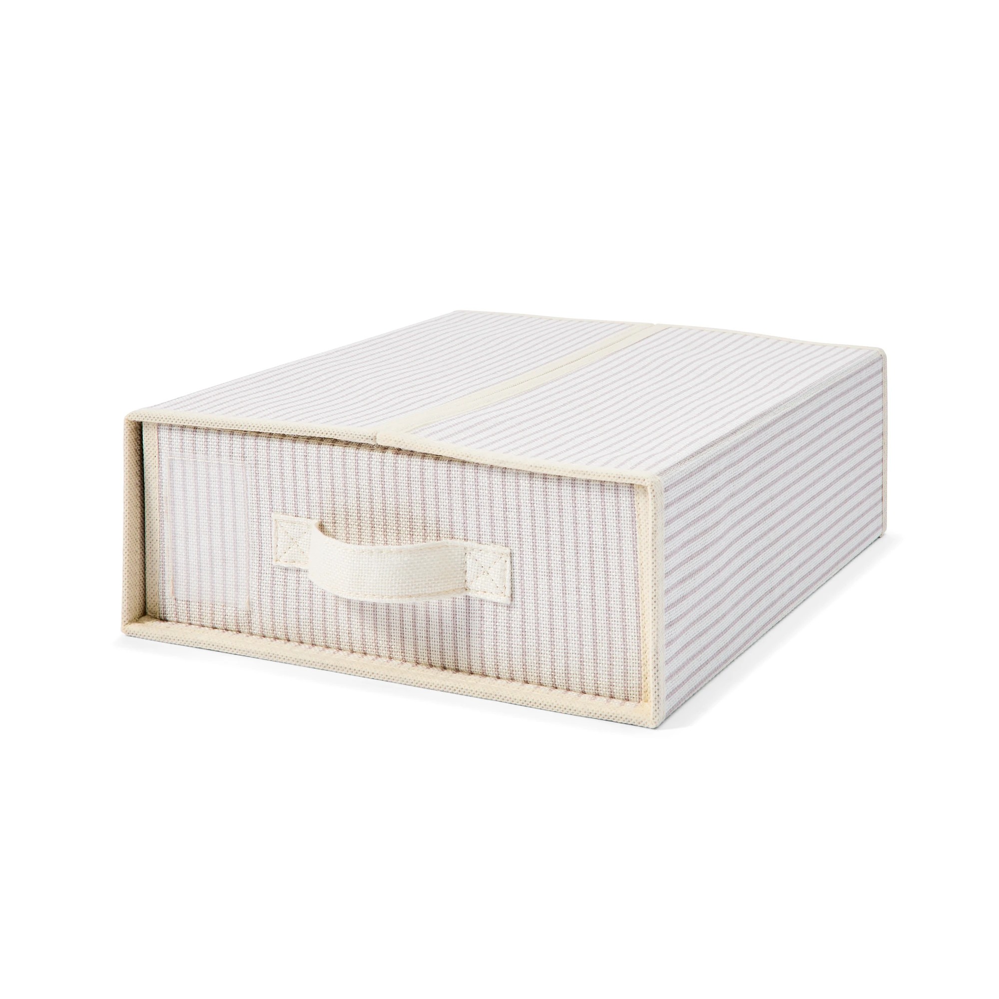 2 Linen Look Bed Linen Box - Stripe, 2 of 10