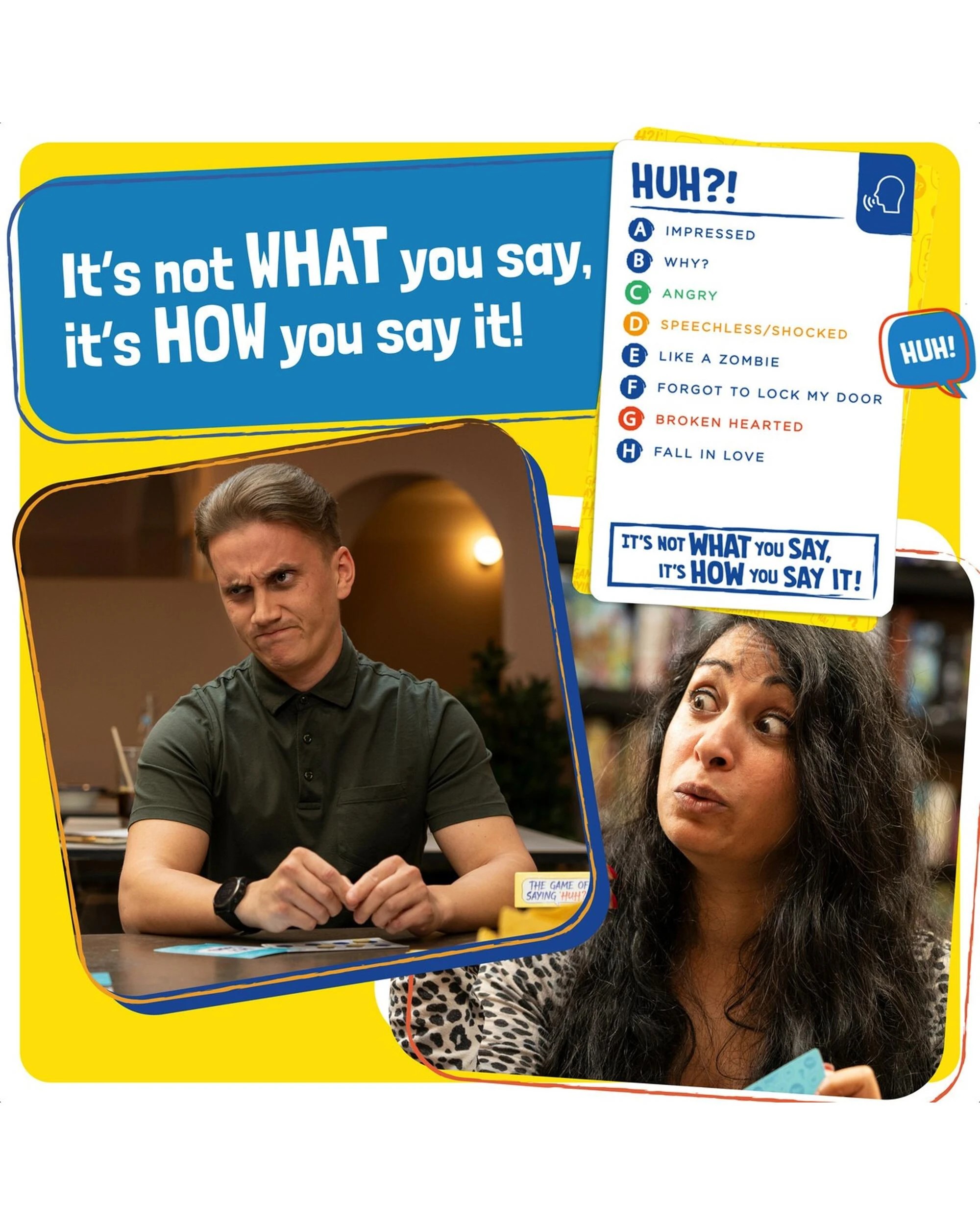 7 TOMY The Game of Saying Huh Card Game, 7 of 9