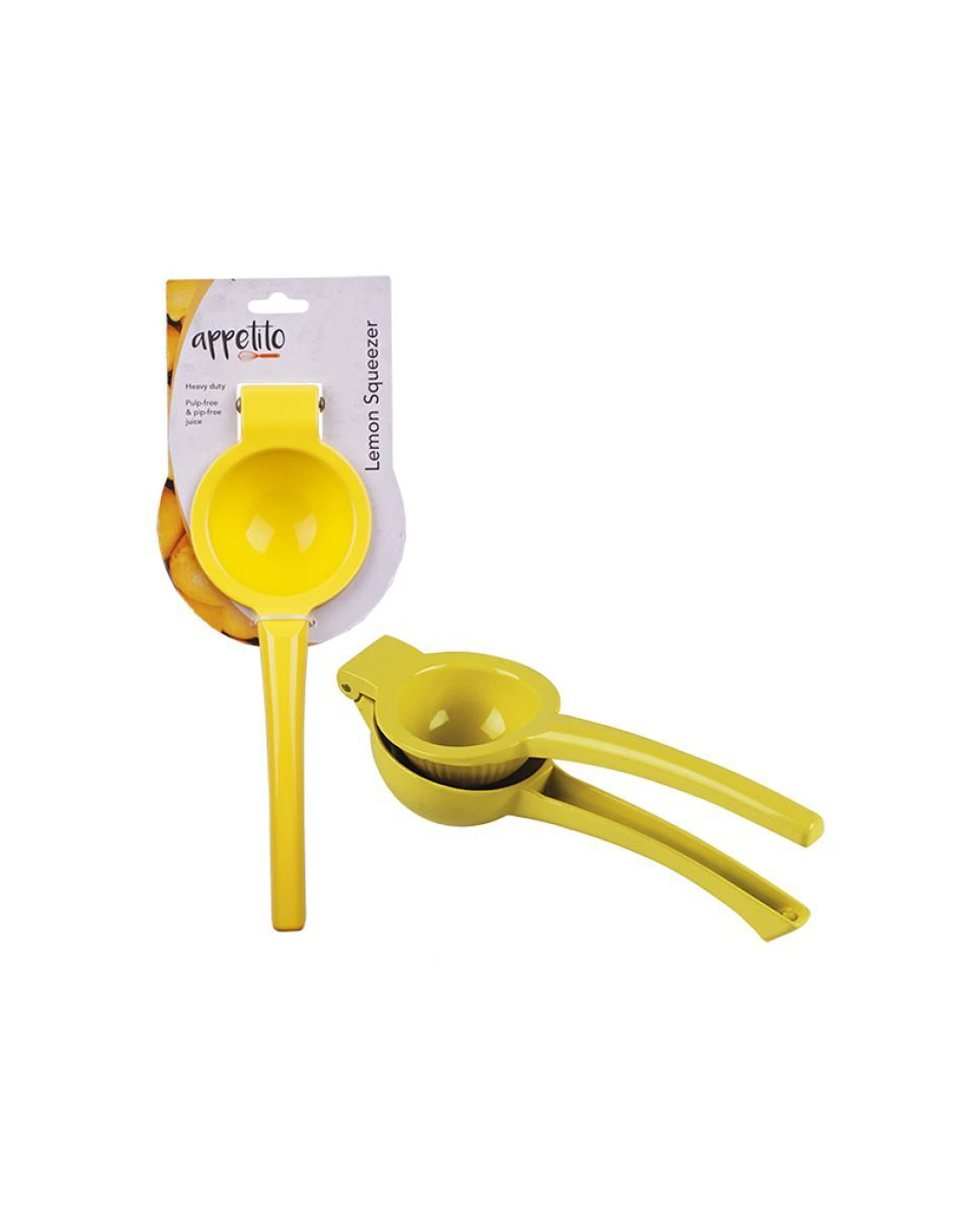 2 Appetito Heavy-Duty Cast Alloy Manual Citrus Juicer Yellow Model 3648 - Yellow, 2 of 2