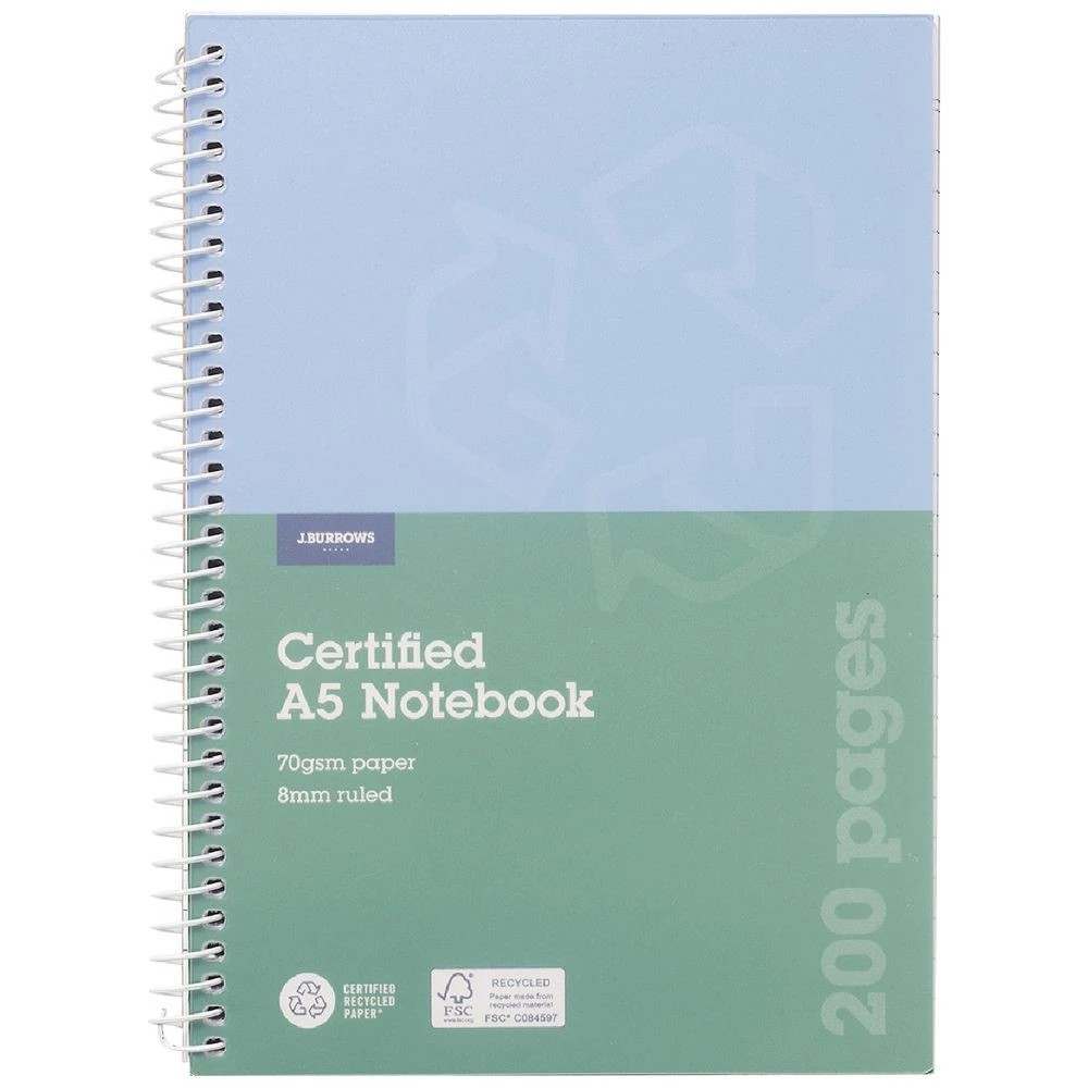 1 J.Burrows A5 PP Notebook Clear 200 Page, 1 of 3