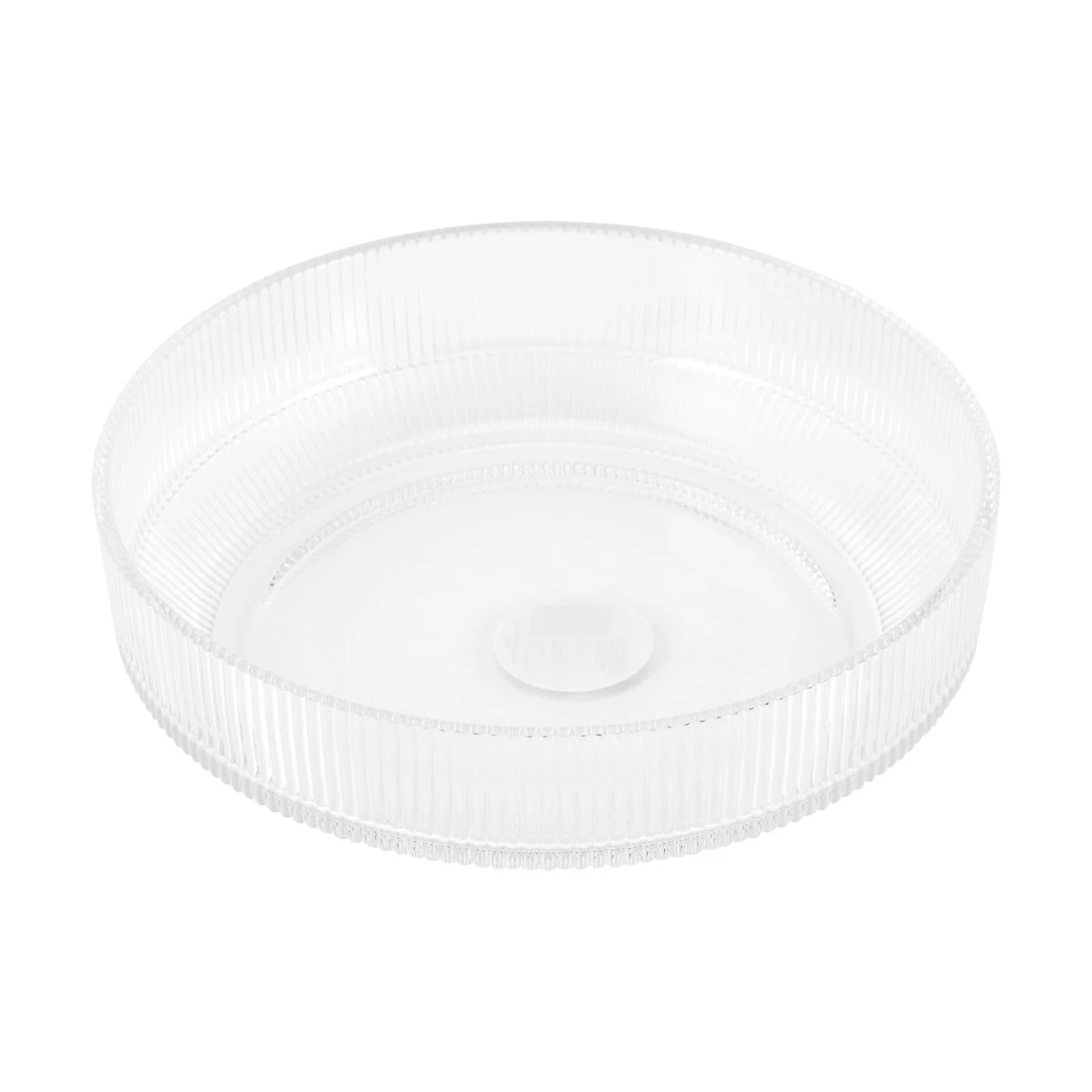 1 Clear Glass Linear Salad Bowl, 1 of 4