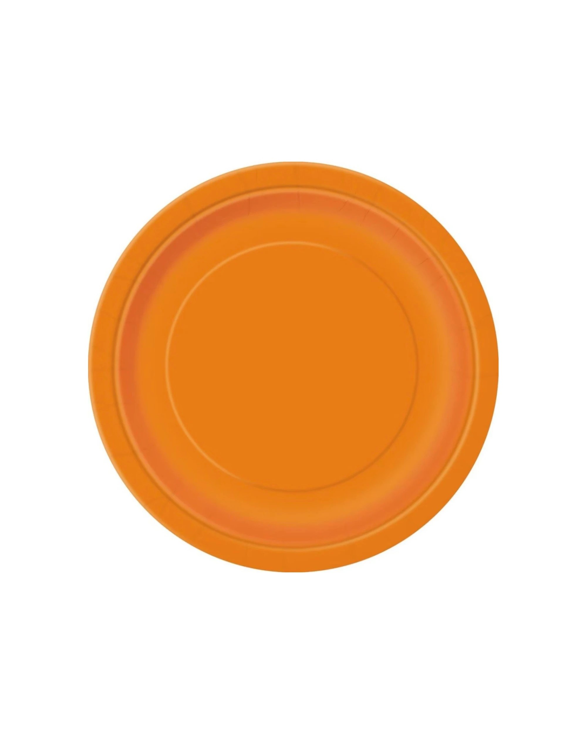 2 Unique Orange Large Round Paper Plates Pack of 8 - Orange, 2 of 2
