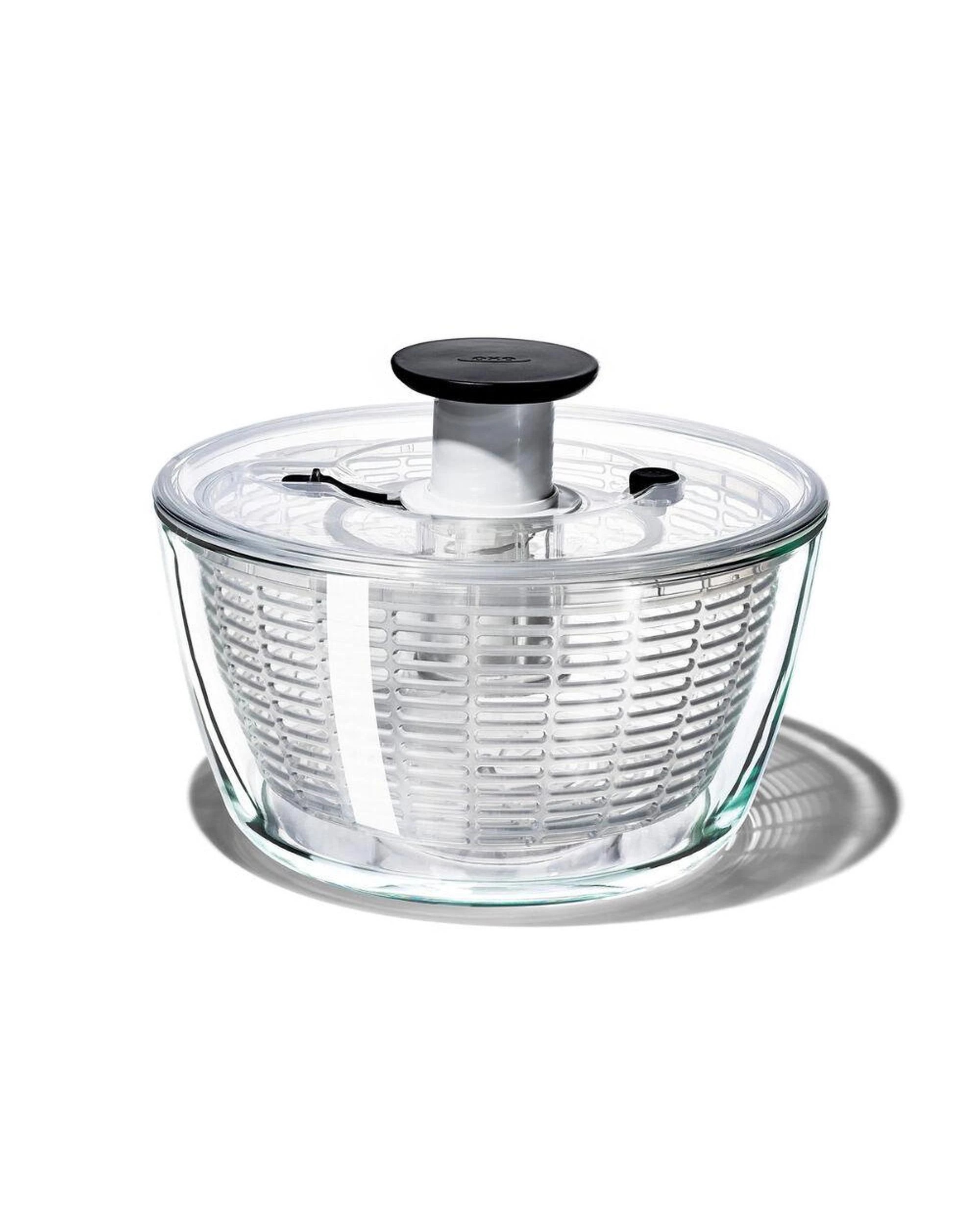 1 OXO Good Grips Glass Salad Spinner  Serving Bowl Lettuce Dryer, 1 of 5