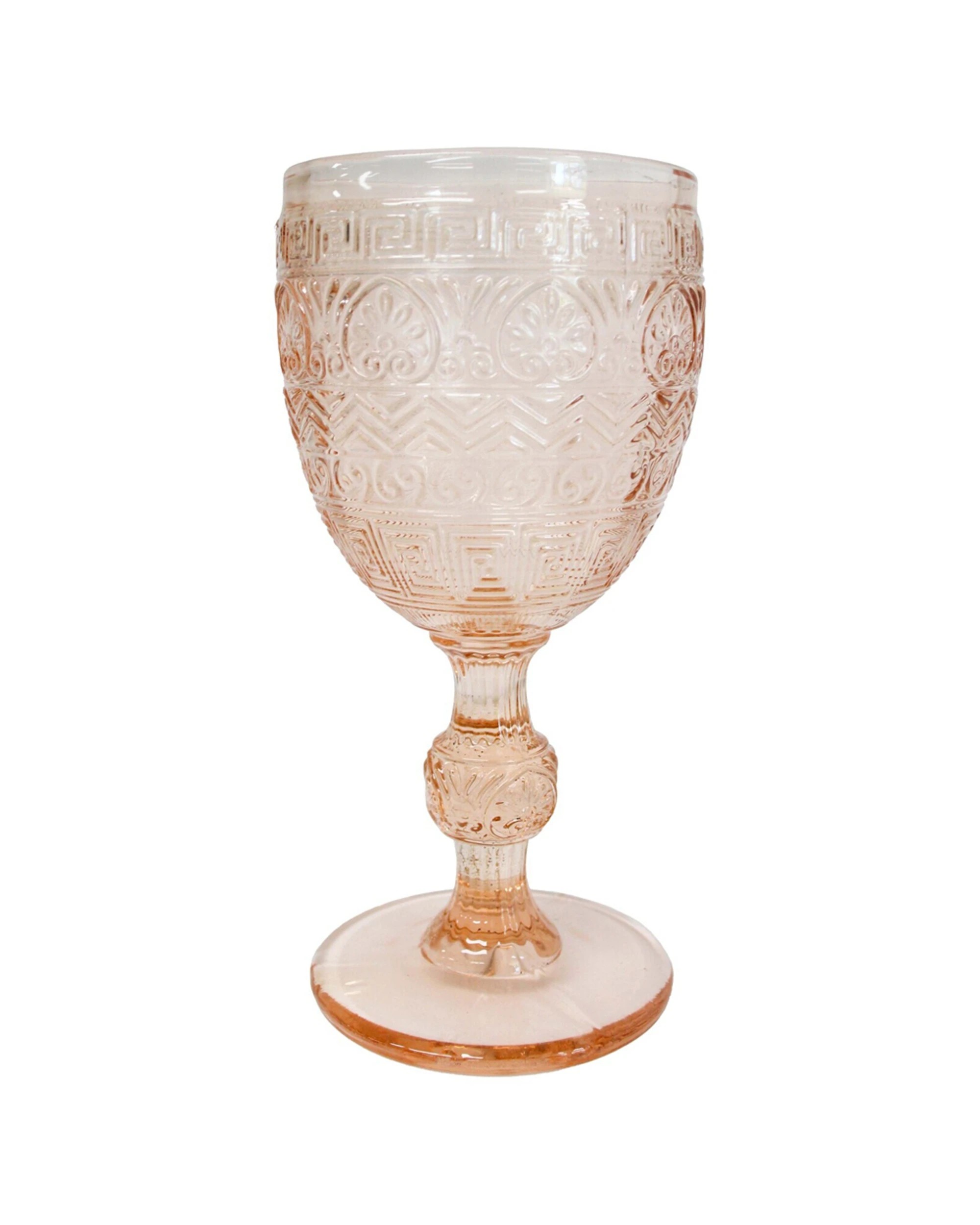1 LVD Stemmed Festive 17cm Wine Glass Drinking Cup Vintage Style - Orange, 1 of 3