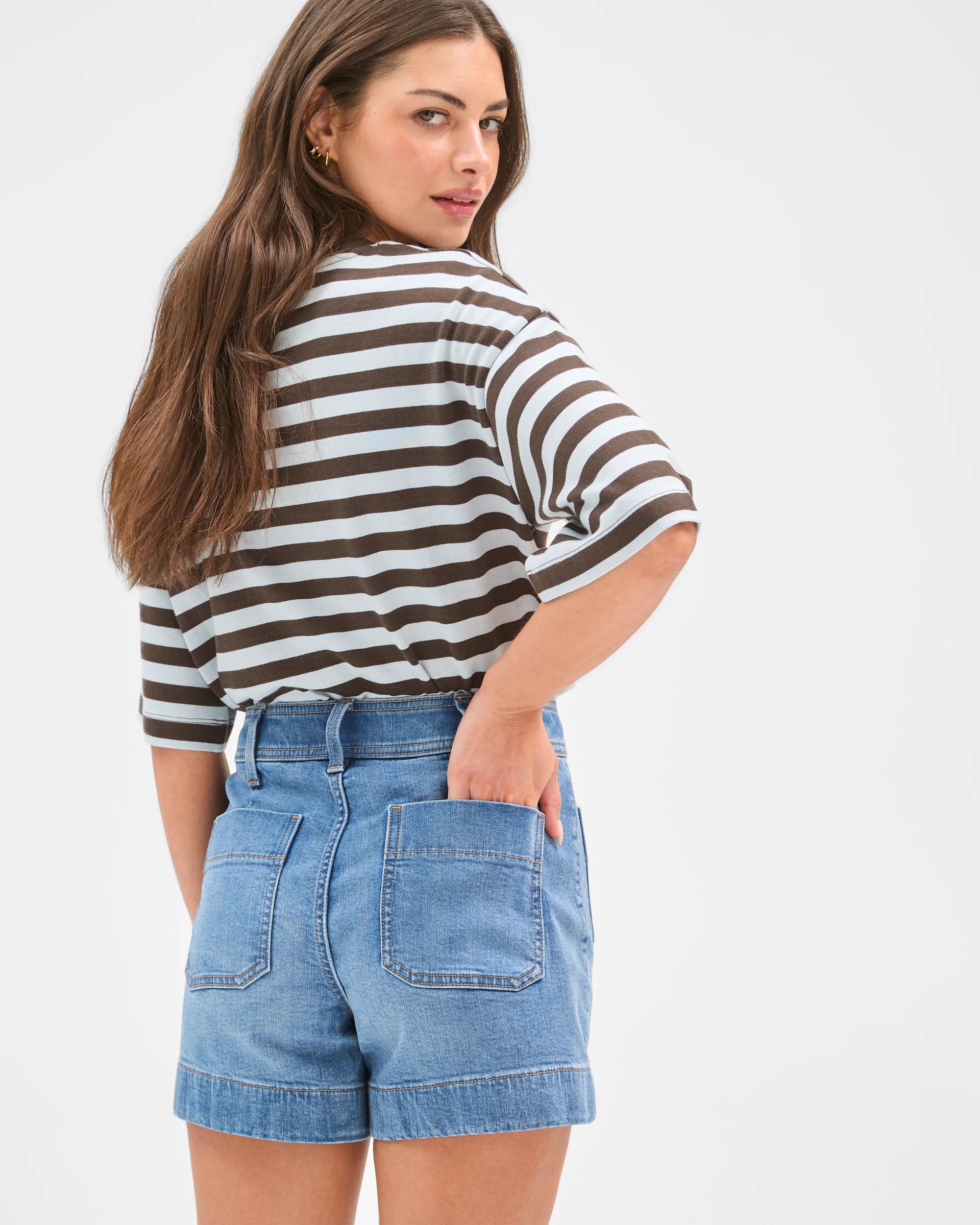 7 Target Petites Denim Shorts - Mila VINTAGE WORN INDIGO, 7 of 7
