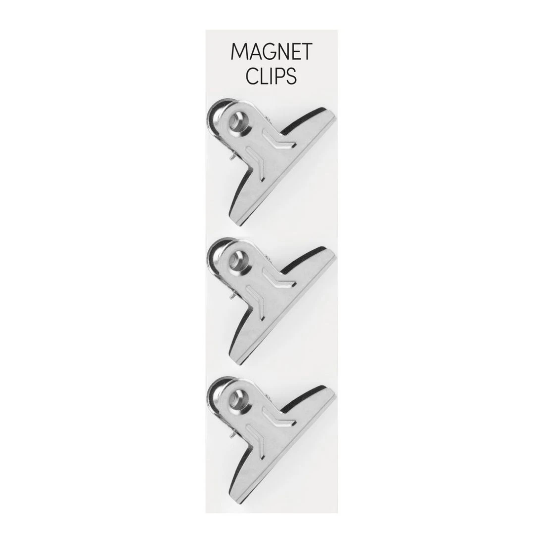 1 Three By Three Wide Clip Magnets Chrome 3 Pack, 1 of 3