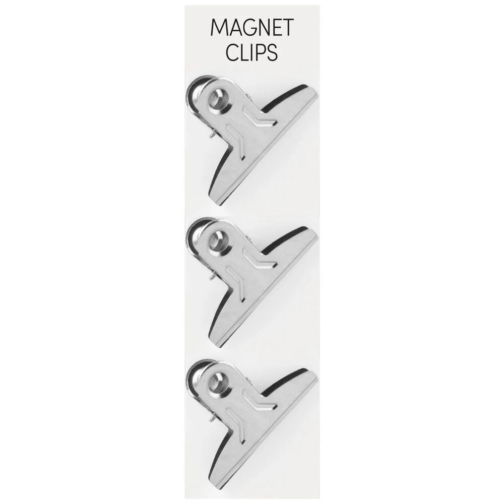 1 Three By Three Wide Clip Magnets Chrome 3 Pack, 1 of 3