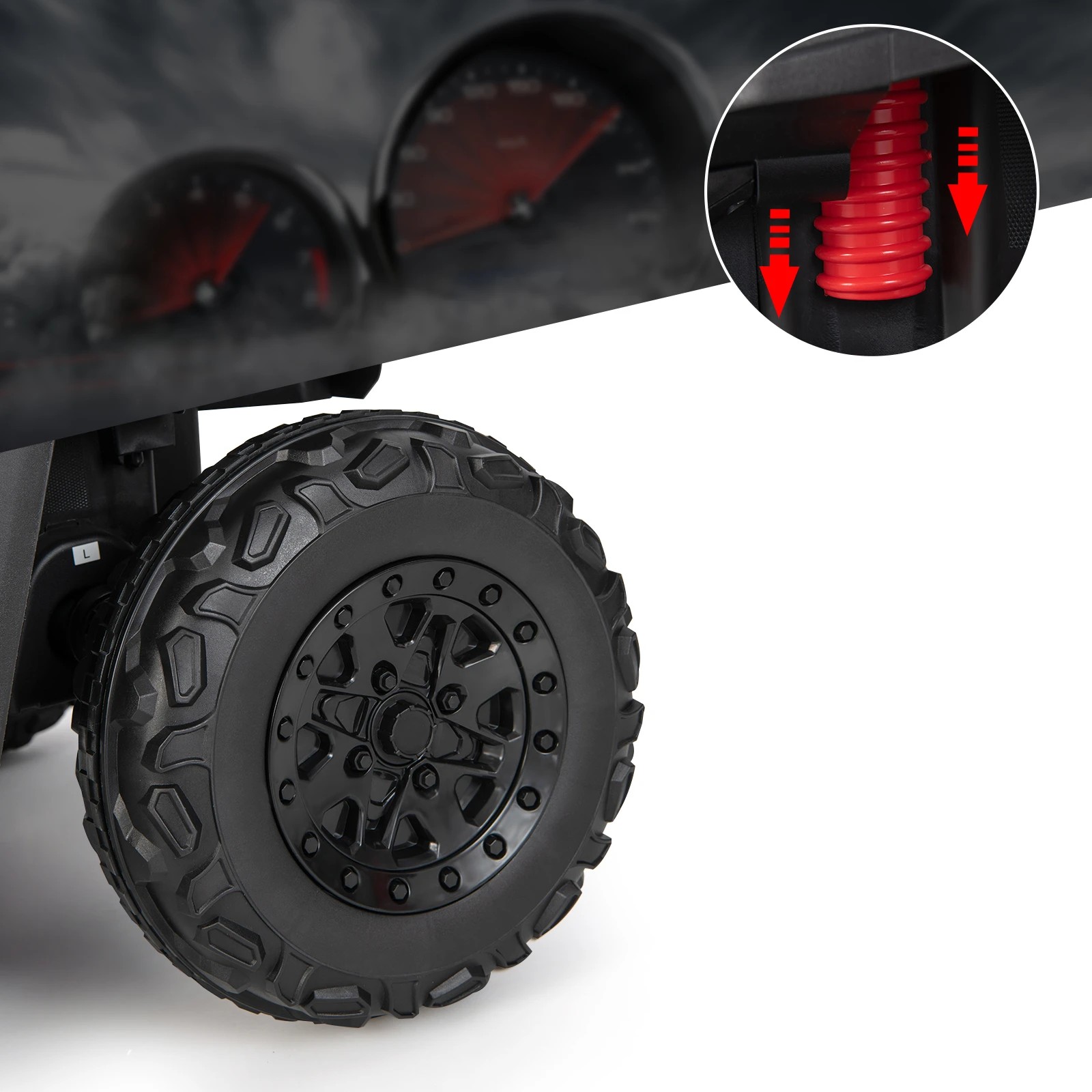 4 Costway 12V Kids Ride On Car Electric Vehicle Toy w/Music, 4 of 5