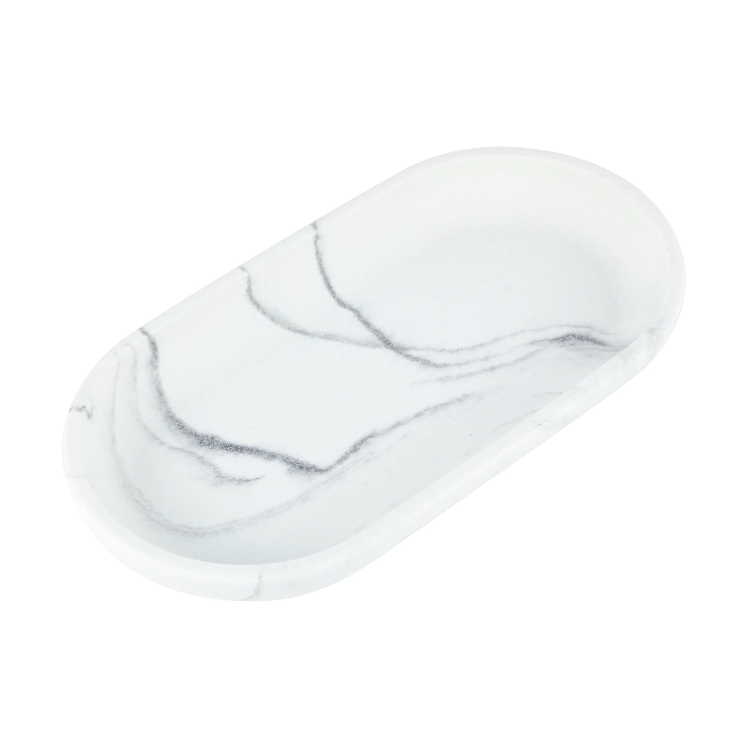 1 Marble Look Tray - Anko - White, 1 of 4