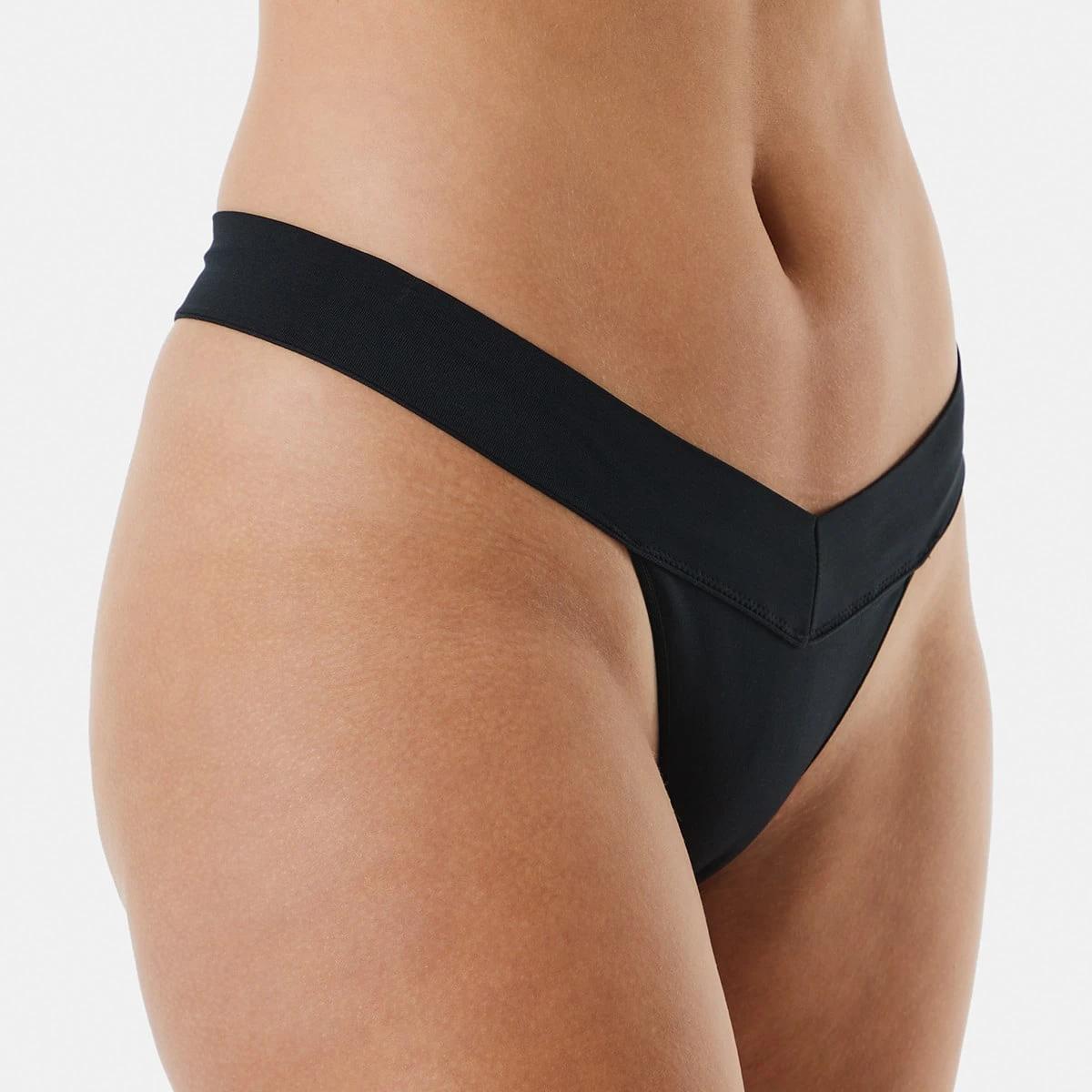 5 3 Pack V-Front Seamfree G-string Briefs Black, 5 of 7