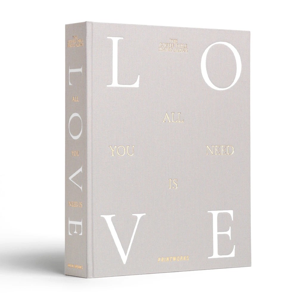 5 Printworks Photo Album-All You Need Is Love - Grey, 5 of 5
