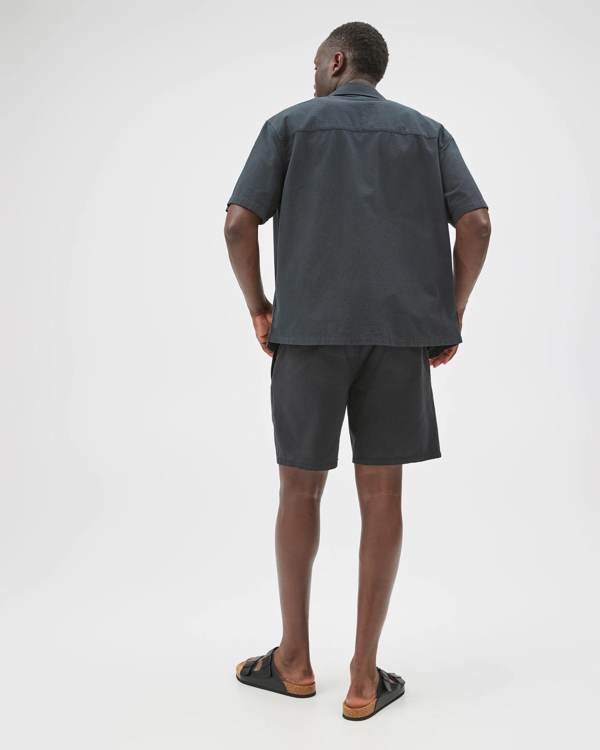 7 Commons Australian Cotton Short Sleeve Embroidered Boxy Fit Shirt BLACK, 7 of 7