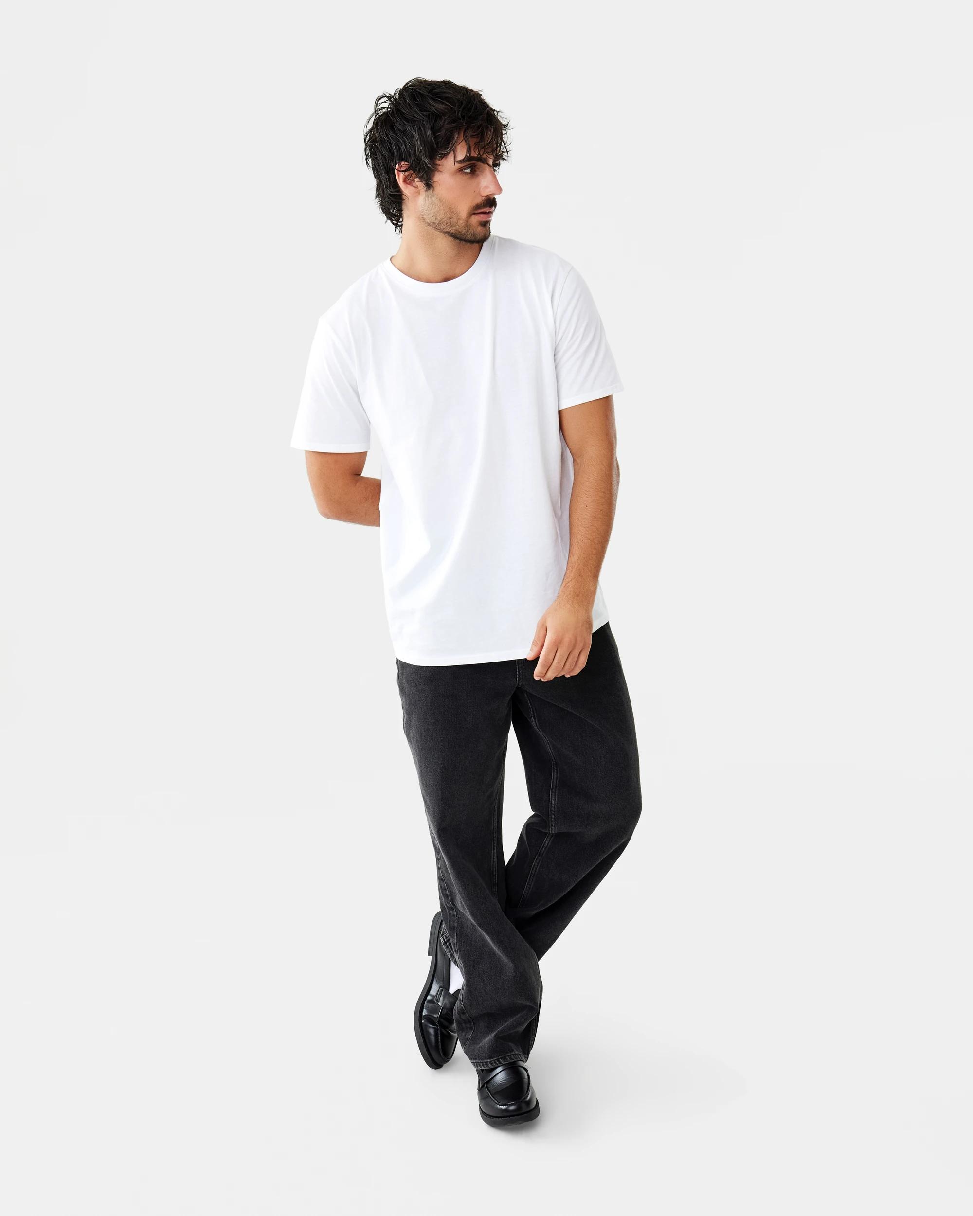 2 Cotton Crew Neck T-shirt White, 2 of 9