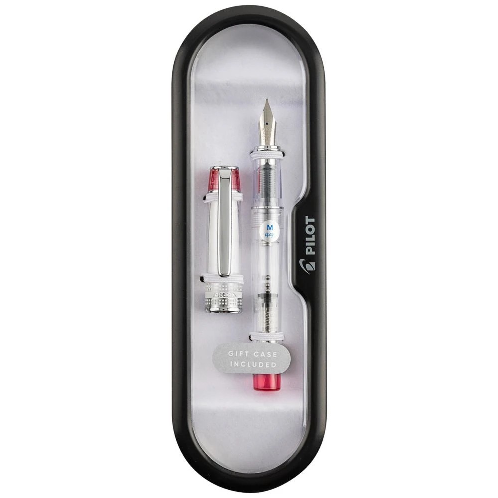 4 PILOT Prera Fountain Pen Translucent Red Barrel, 4 of 7