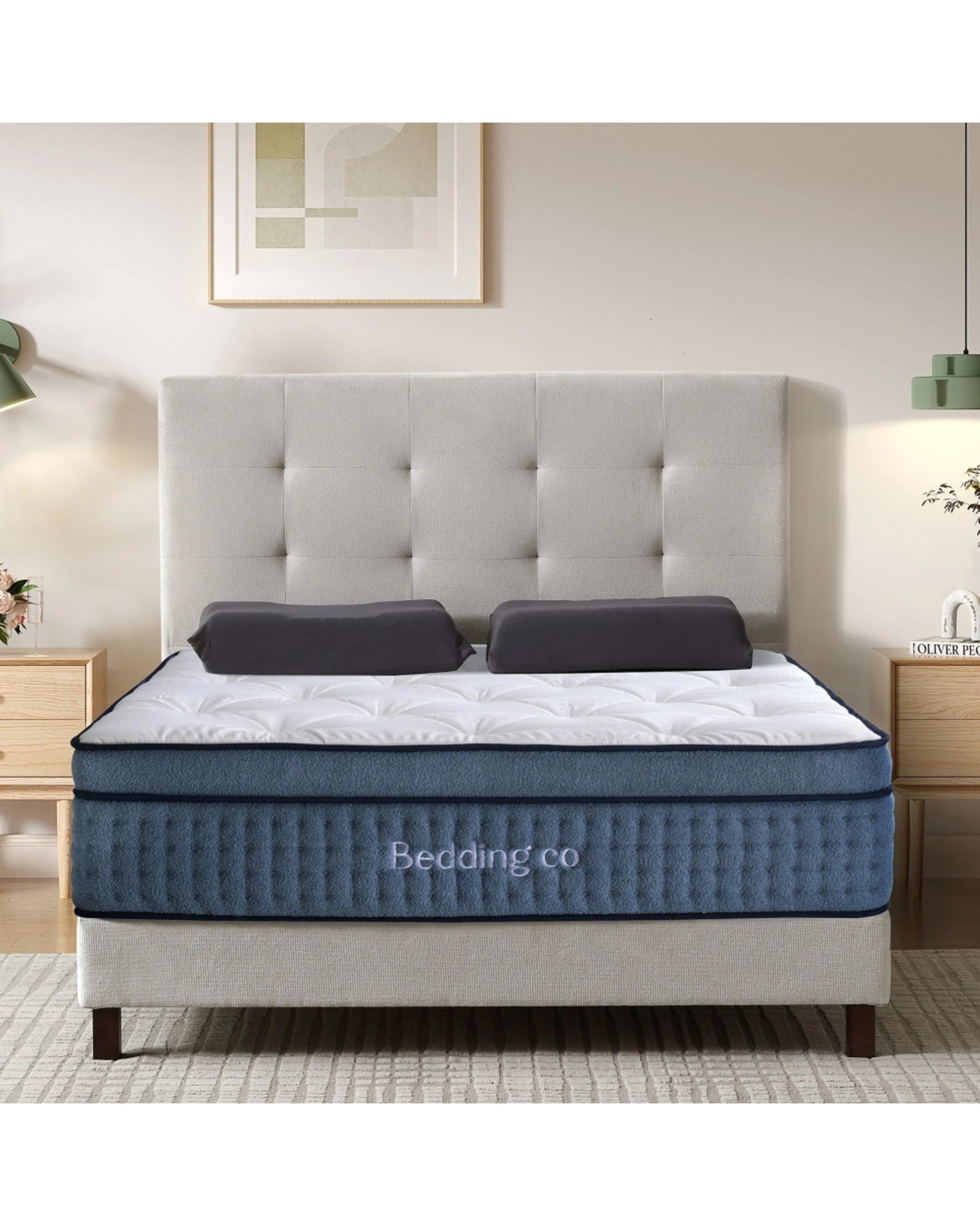 1 Bedding Co Hand Tufted Chiro Latex Mattress Medium Firmness - Single Bed - White, 1 of 7