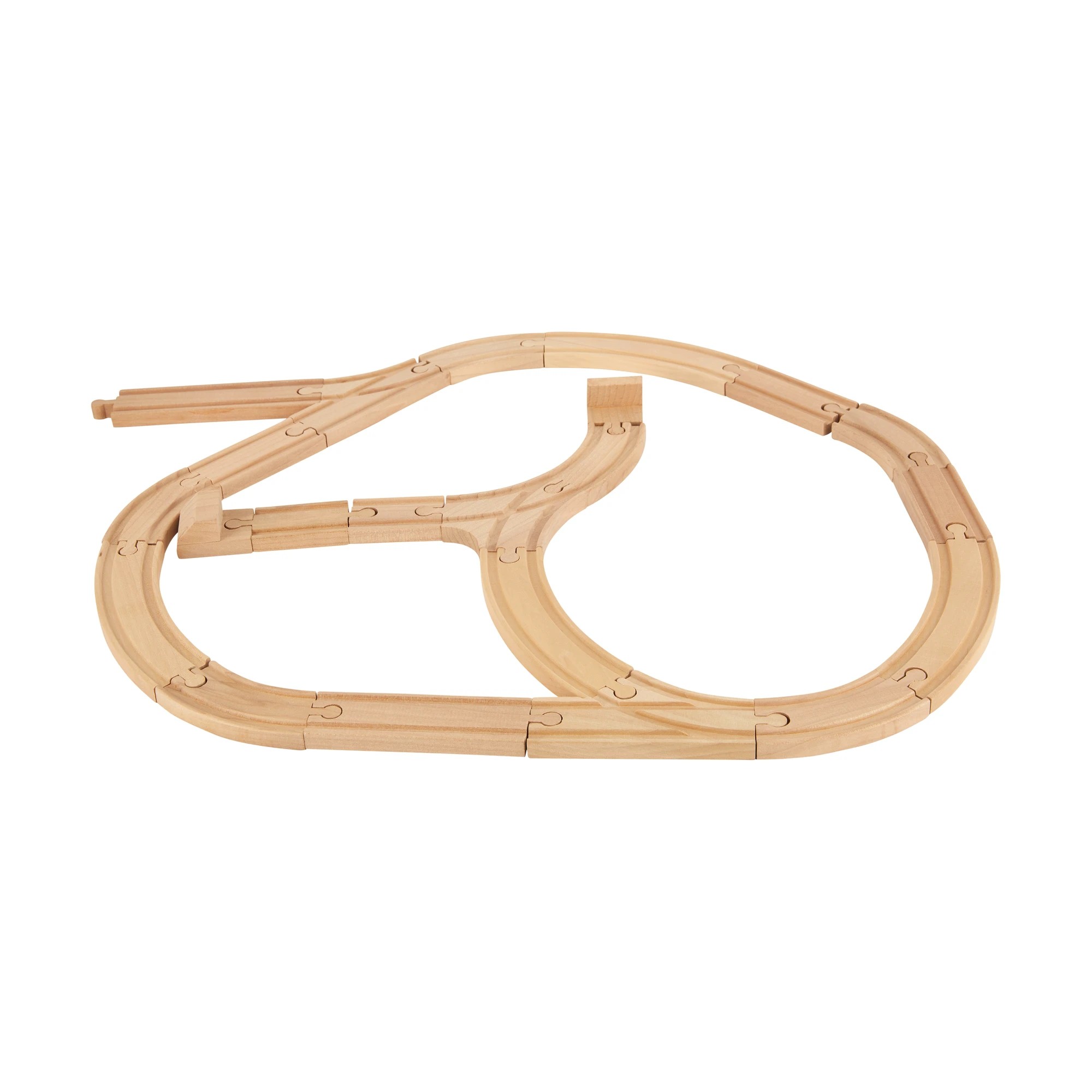 2 25 Piece Wooden Train Track Set, 2 of 10