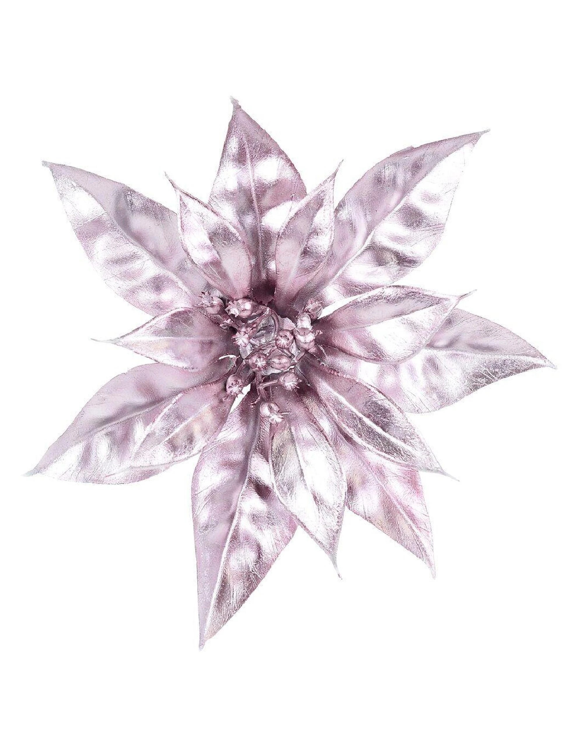 Christmas Warehouse Matte Pink Moulded PVC Poinsettia Christmas Tree ...