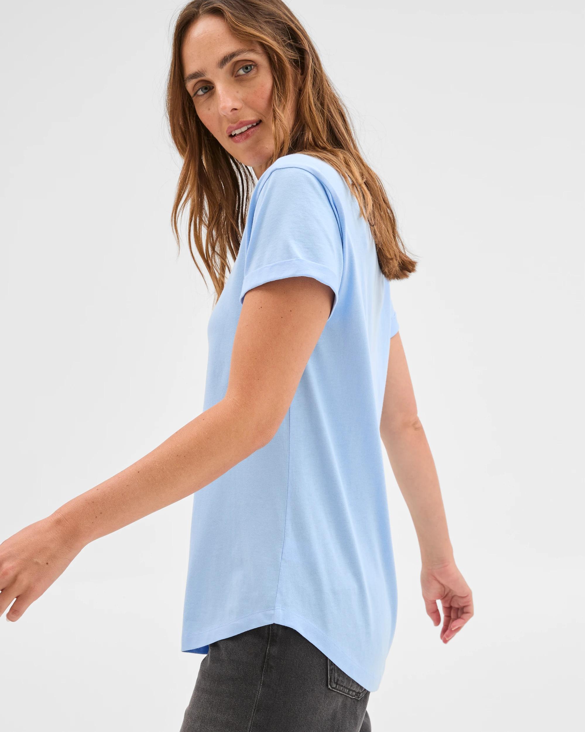 4 Target Woman Relaxed Fit Crew Neck T-Shirt OPEN AIR, 4 of 6