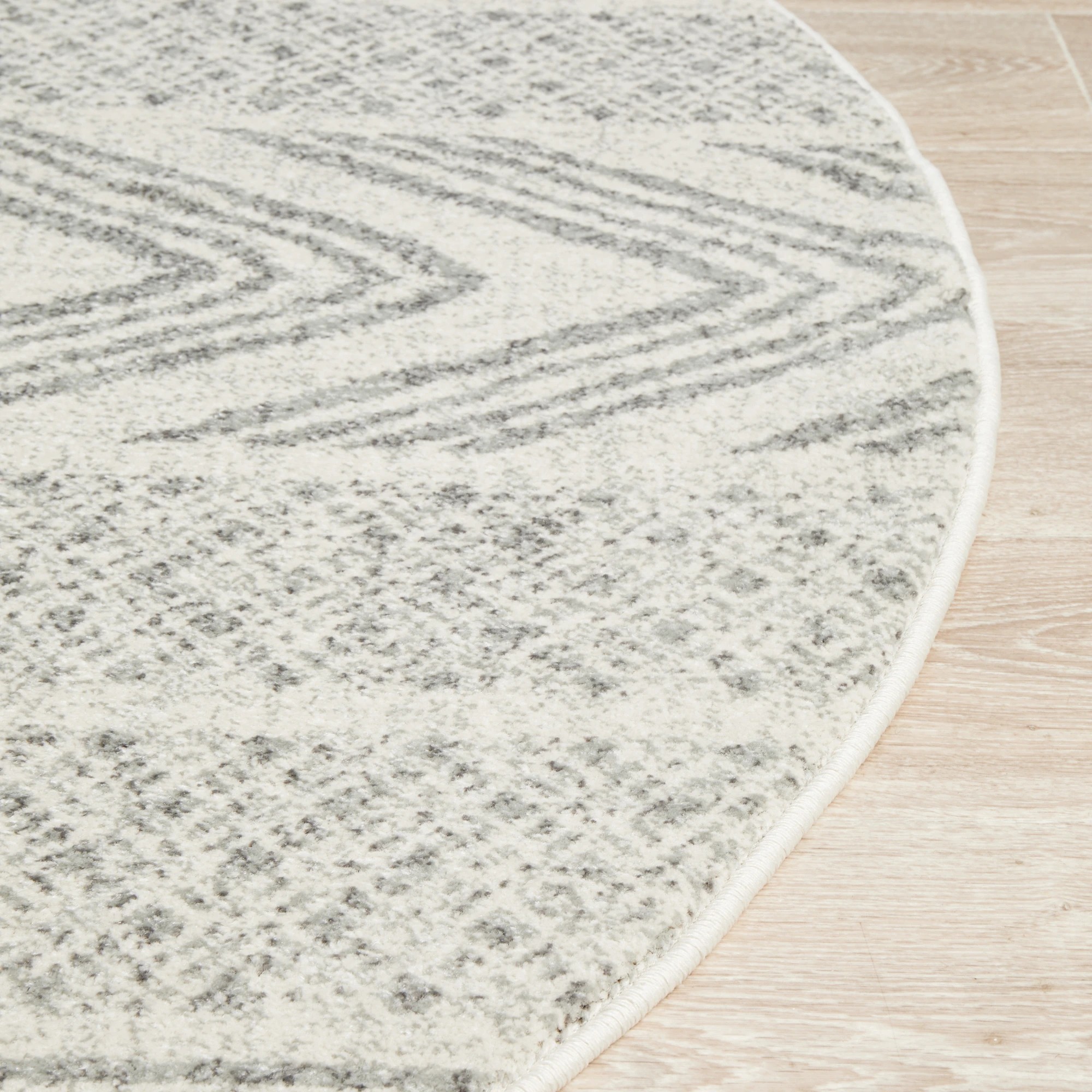 6 Common Ground Rugs Phantom 359 150x150cm - Small Round Rug - Silver, 6 of 8